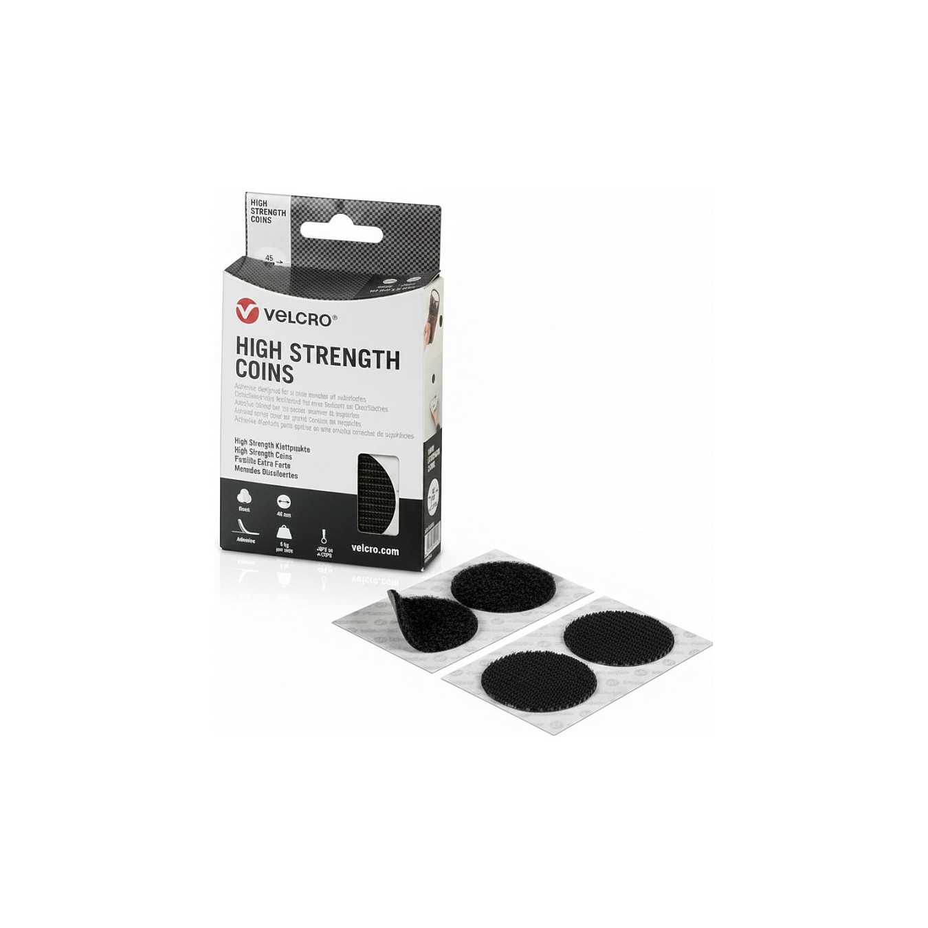 Buy VELCRO High Strength Fastener 6 Hakenpunkte 6 Flauschpunkte, Haken & Flausch, DM 45mm schwarz in Cyprus, Nicosia, Limassol, 
