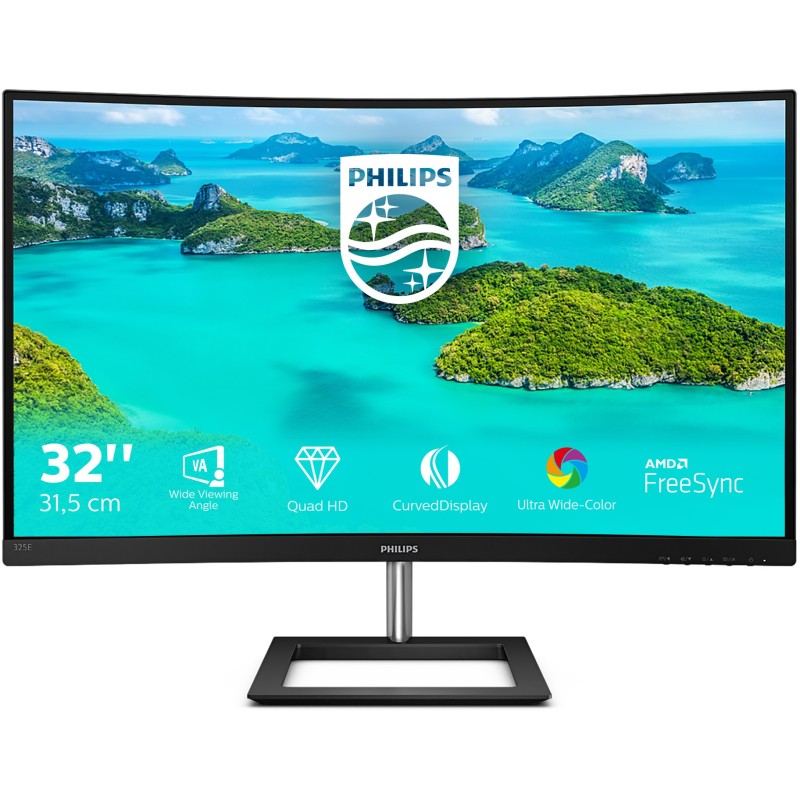Buy Philips 325E1C/00 - 31.5-inch Curved VA QHD (2560x1440) 75Hz Monitor, HDMI 1... in Cyprus, Nicosia, Limassol, Larnaka, Pafos