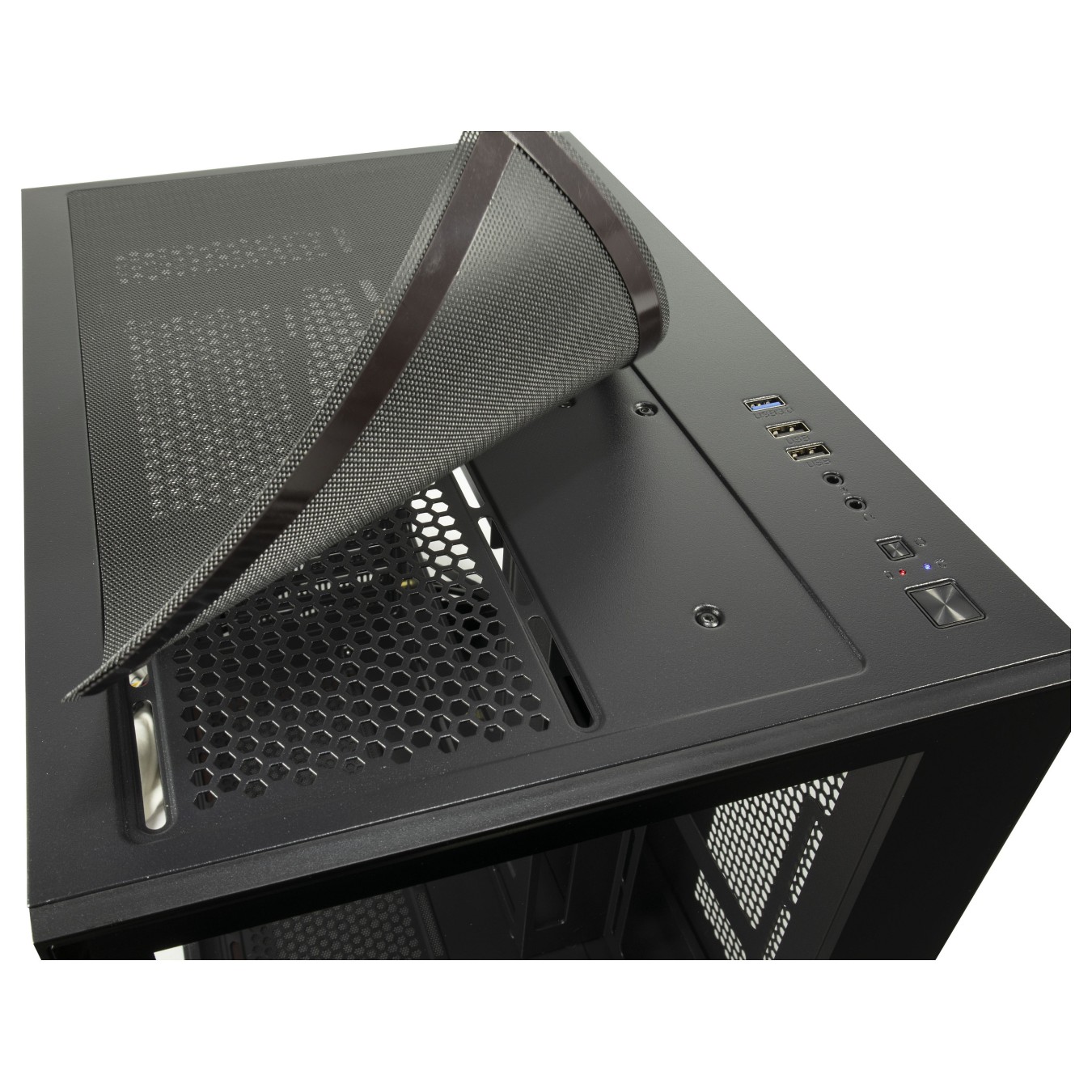 Buy Midi Inter-Tech Gaming-Gehäuse Micro-ATX C-501 Aspect schwarz in Cyprus, Nicosia, Limassol, Larnaka, Pafos