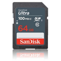 SanDisk Ultra SDXC 64GB - Class 10 UHS-I (U1) - 100 MB/s - Grey/Red — Buy in Cyprus with Fast Delivery
