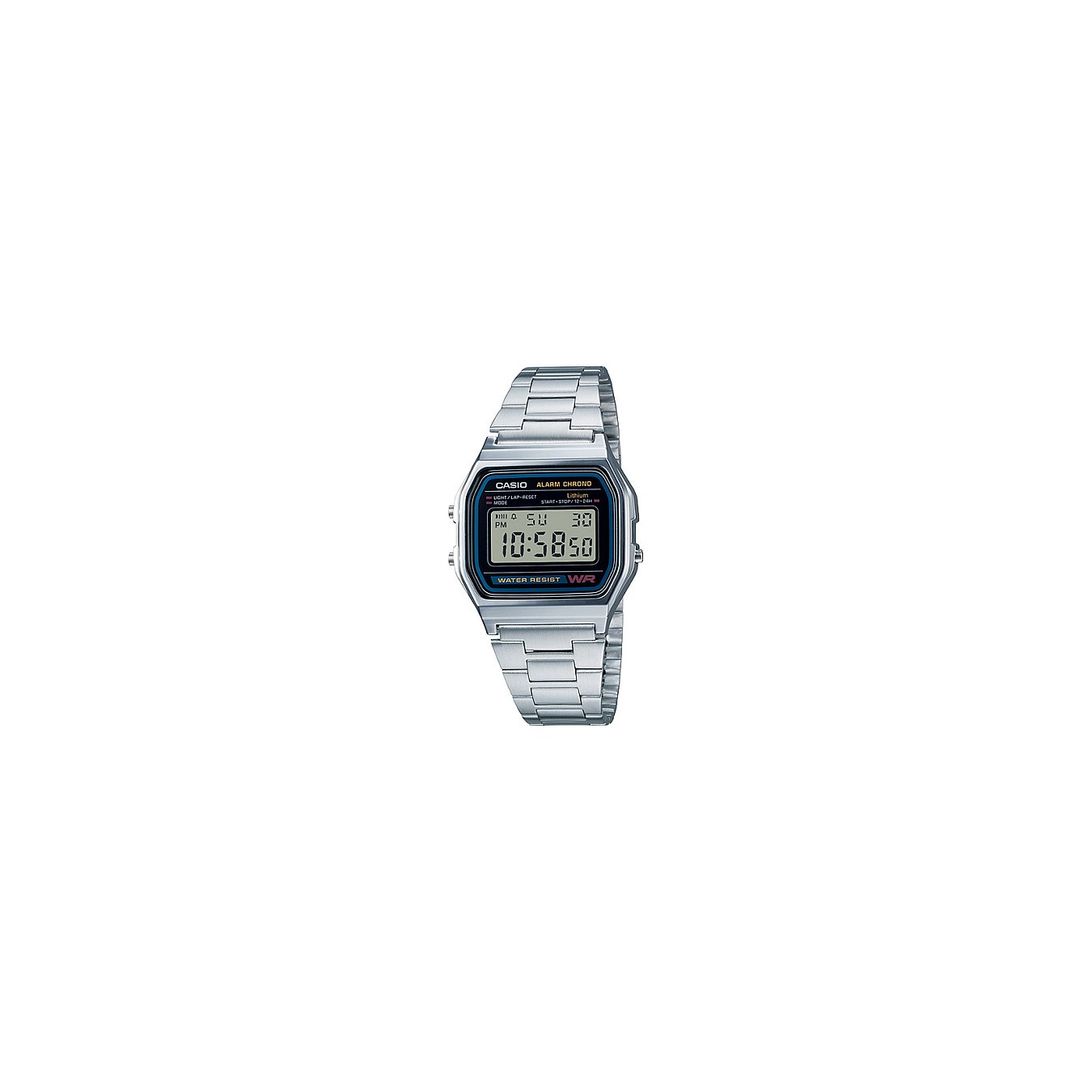 Buy Casio A158WA-1DF Vintage Unisex-Uhr Digital mit Edelstahlarmband, schwarz silber in Cyprus, Nicosia, Limassol, Larnaka, Pafo