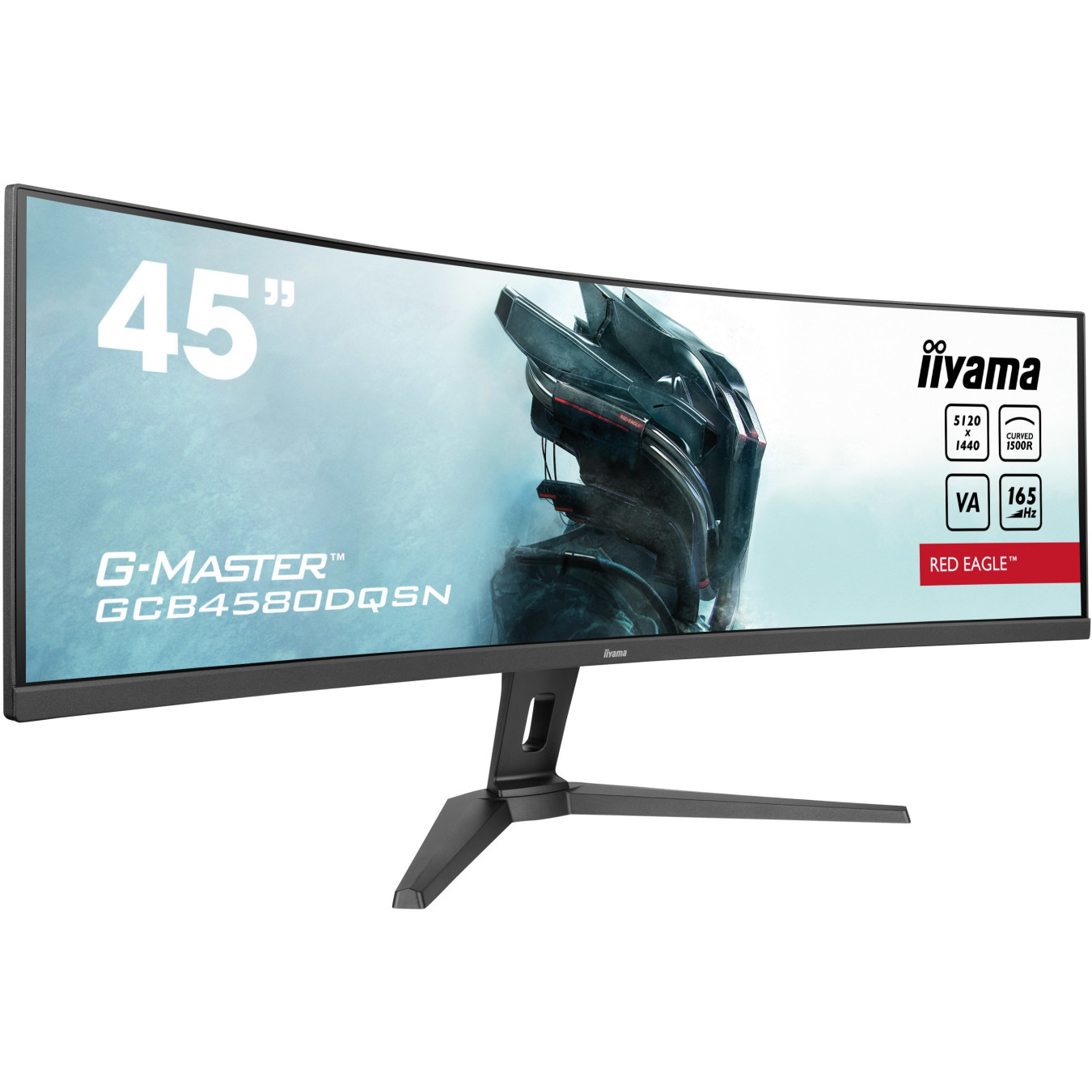 iiyama G-MASTER GCB4580DQSN-B1 - 45" (5120x1440) Curved 165Hz VA Gaming Monitor, USB-C 90W, HDR400, Black