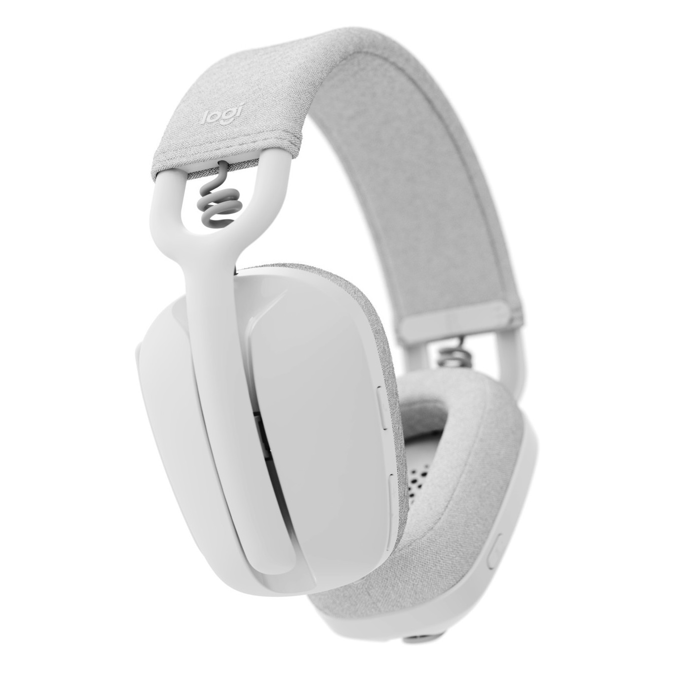 Logitech Zone Vibe 100 - Bluetooth 5.2 Over‑Ear Headset - Off‑White, Boom Mic, 20h Battery, USB‑C