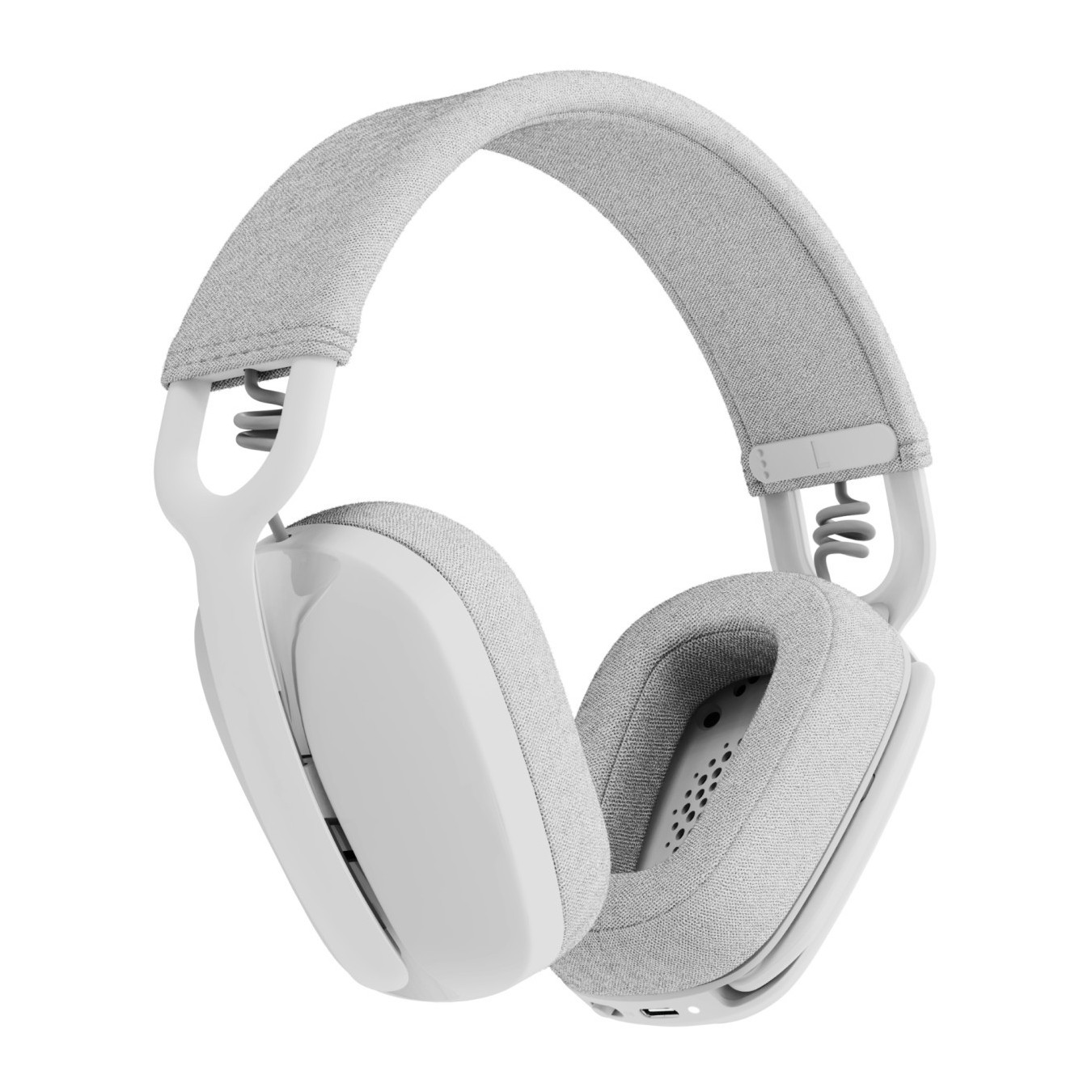 Logitech Zone Vibe 100 - Bluetooth 5.2 Over‑Ear Headset - Off‑White, Boom Mic, 20h Battery, USB‑C