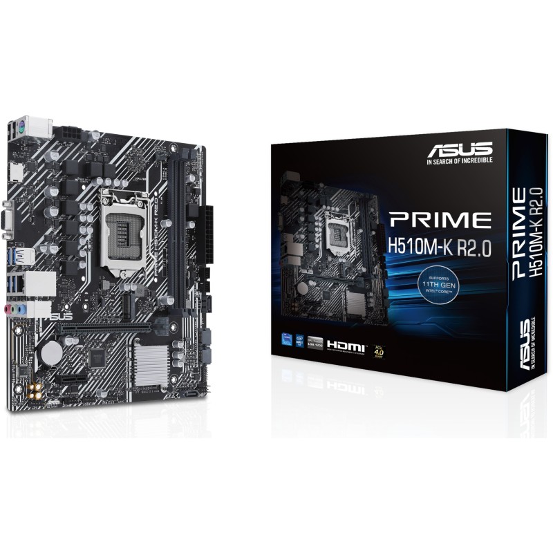 Buy ASUS PRIME H510M-K R2.0 - LGA1200 Micro-ATX Motherboard, Intel H510, DDR4 up... in Cyprus, Nicosia, Limassol, Larnaka, Pafos
