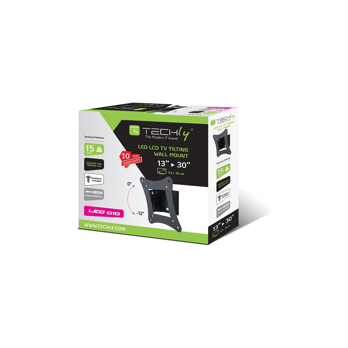 Buy TECHLY Wandhalterung fuer 1 LCD TV LED 13-30 Zoll 33,02-76,2cm schwarzn Tragkraft 15Kg Tiefe 30mm in Cyprus, Nicosia, Limass