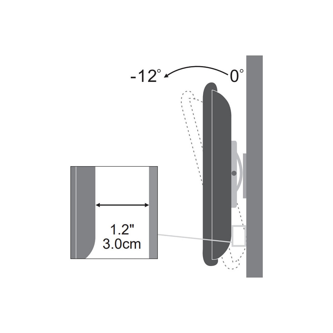 Buy TECHLY Wandhalterung fuer 1 LCD TV LED 13-30 Zoll 33,02-76,2cm schwarzn Tragkraft 15Kg Tiefe 30mm in Cyprus, Nicosia, Limass