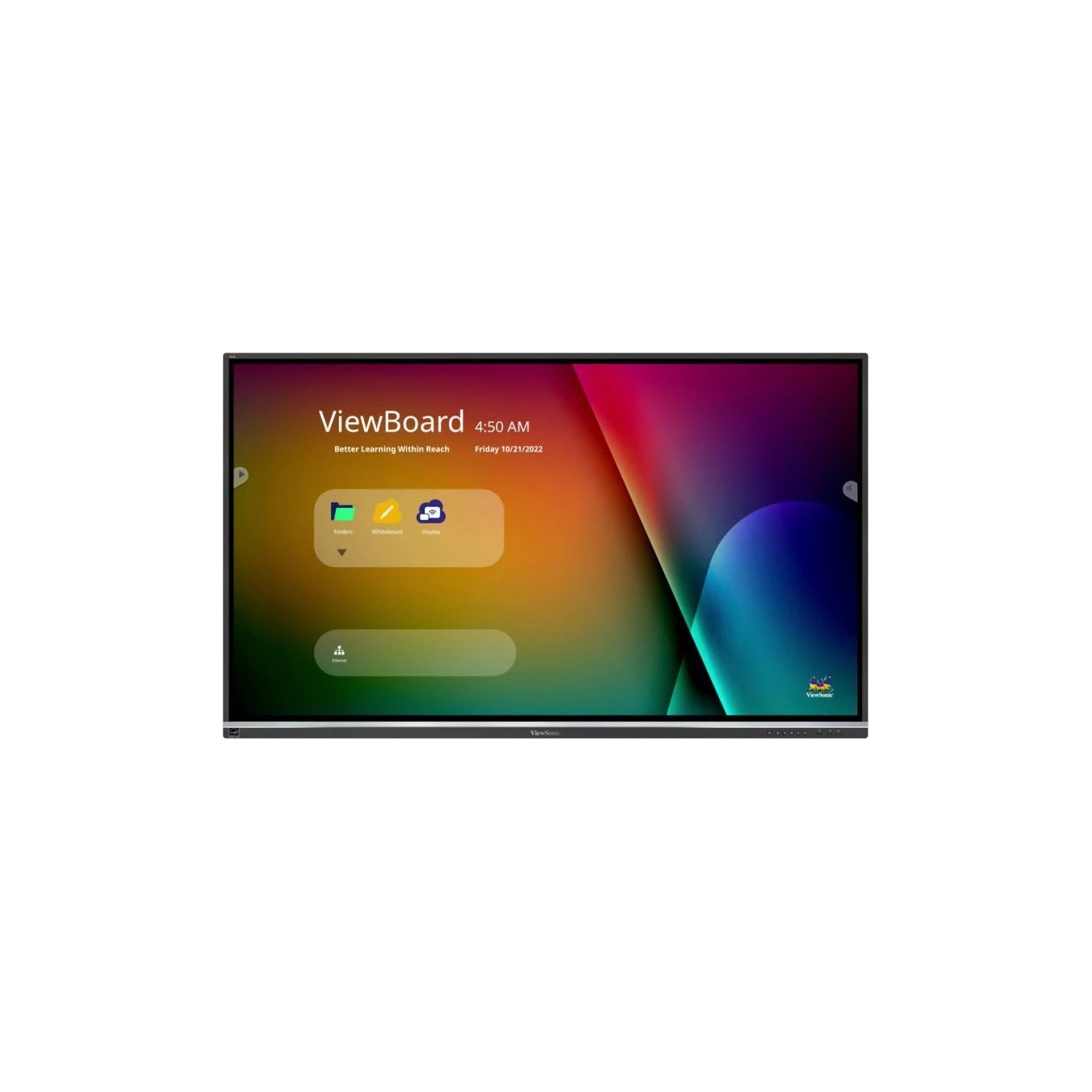 ViewSonic IFP6550-5F - 65" 4K UHD Interactive Touch Display - Android 11, 8GB RAM, 64GB, 1.5GHz Quad-core, Black