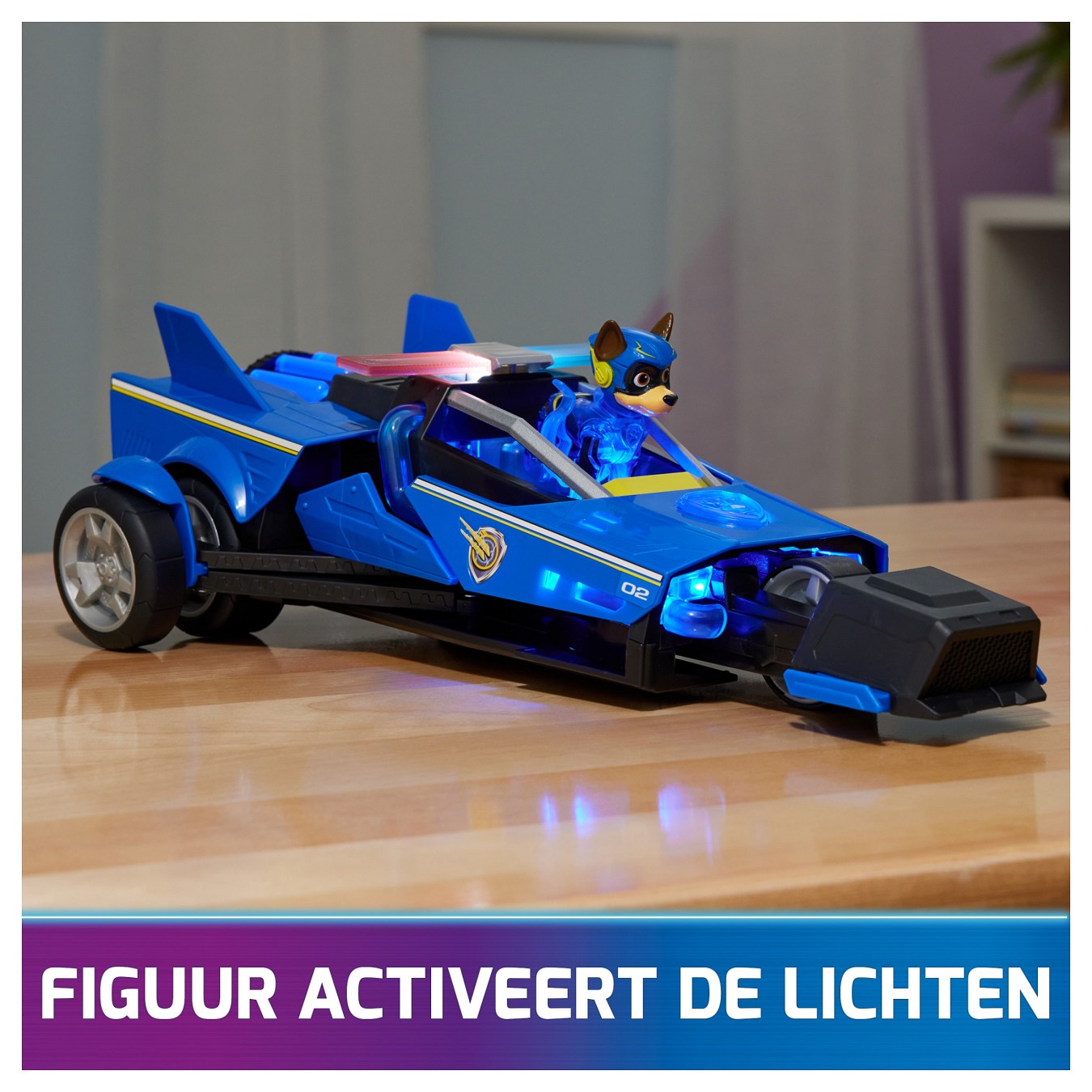 Buy Spinmaster Paw Patrol: Der Mighty Kinofilm. Chases Deluxe Superhelden-Raketenfahrzeug (blau schwarz. inkl. Chase Figur) in C