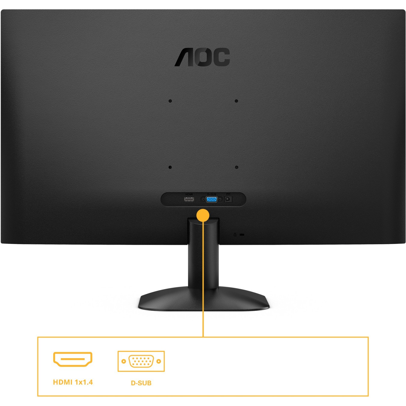 AOC 27B31H - 27 inch Full HD IPS Monitor - 1920x1080, 120Hz, 4ms GTG, HDMI 1.4 & VGA, Black — Buy in Cyprus with Fast Delivery