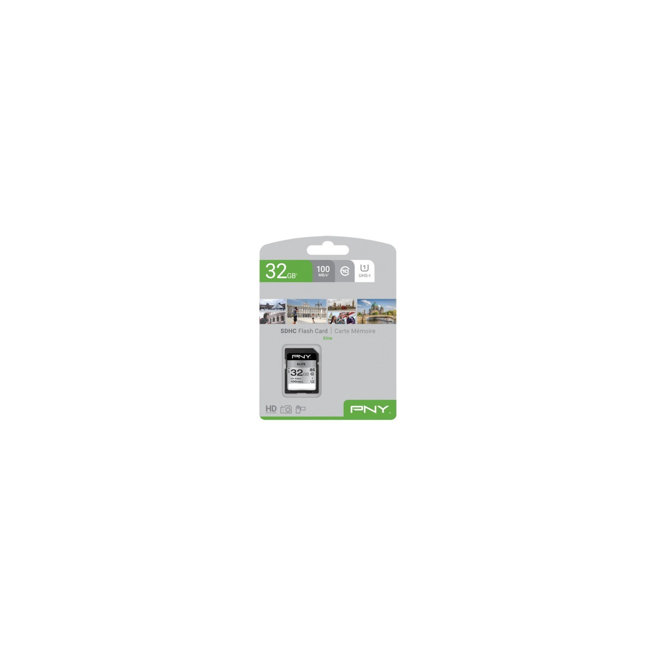 PNY Elite SDHC Memory Card - 32 GB - UHS-I U1 (Class 10) - Black — Buy in Cyprus with Fast Delivery
