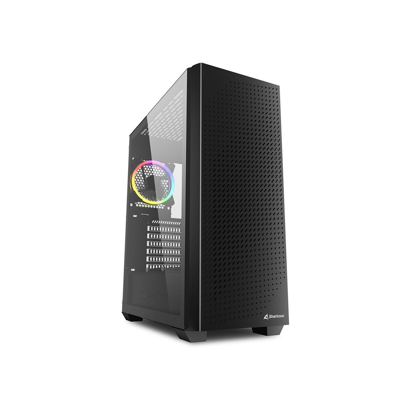Sharkoon VS9 RGB - Mid Tower PC Case - Black, ATX/Micro-ATX/Mini-ITX, RGB, USB-C — Buy in Cyprus with Fast Delivery