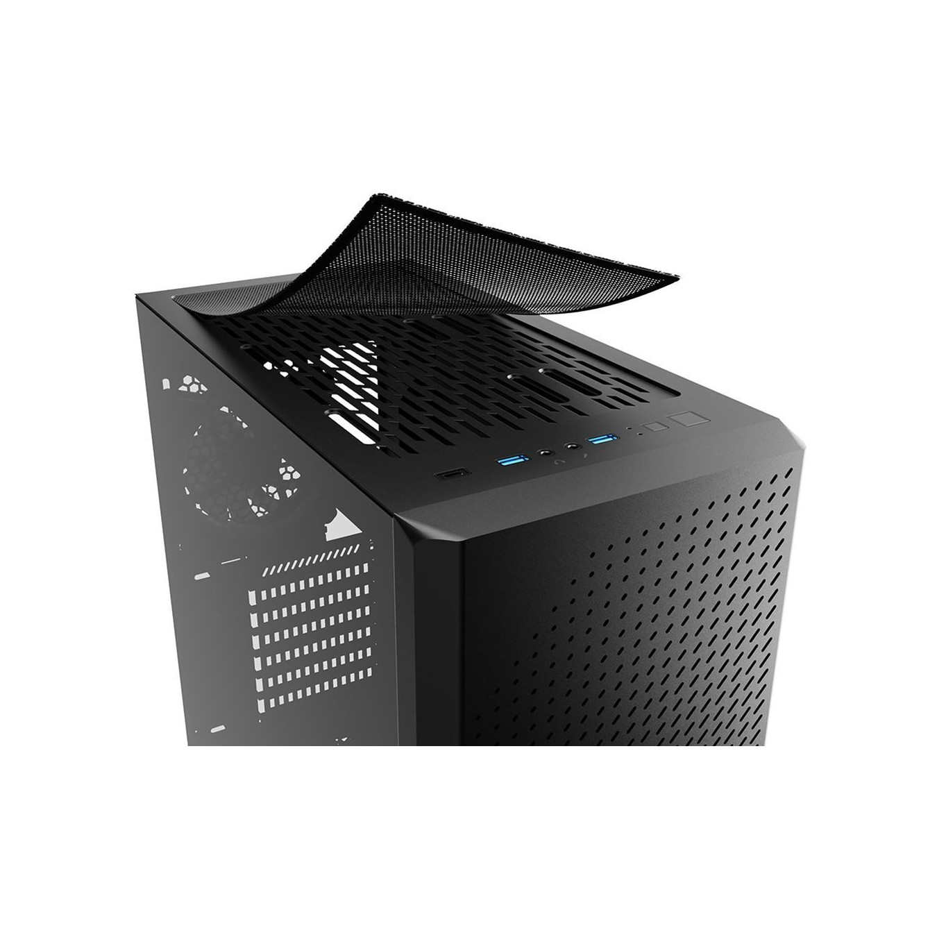 Sharkoon VS9 RGB - Mid Tower PC Case - Black, ATX/Micro-ATX/Mini-ITX, RGB, USB-C — Buy in Cyprus with Fast Delivery