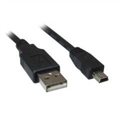 Buy USB 2.0 A to Mini-B Cable - Sharkoon 4044951015573 - 2 m, Black in Cyprus, Nicosia, Limassol, Larnaka, Pafos