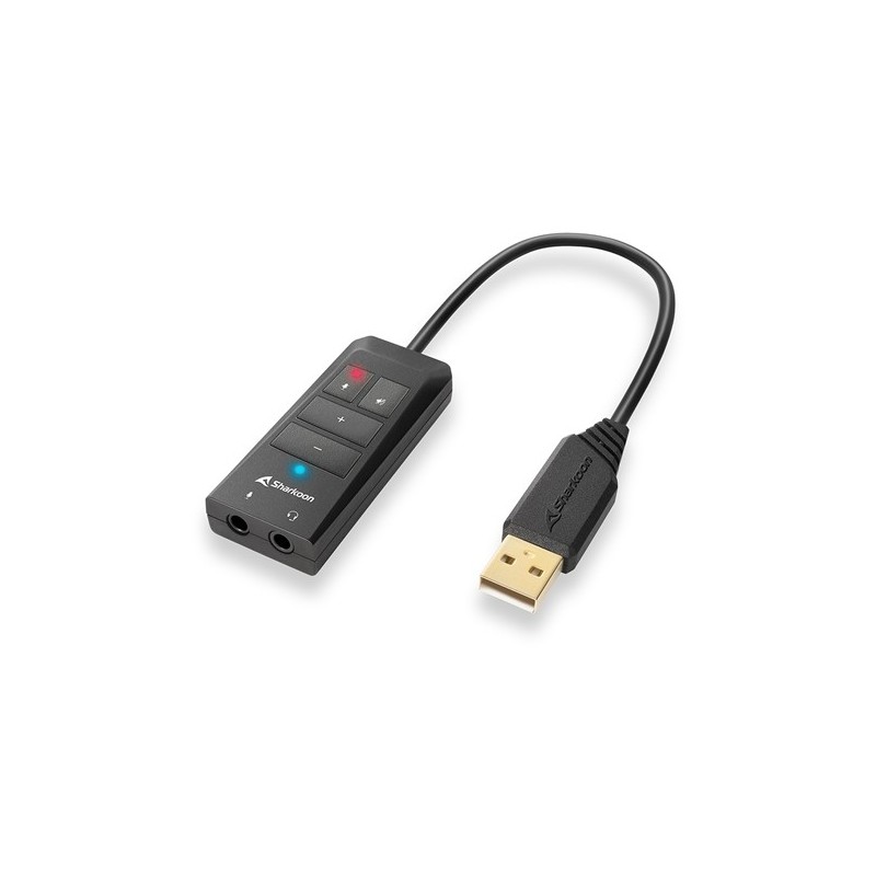 Buy Sharkoon SB2 - USB 7.1 External Sound Card Adapter - Black, 16-bit/48kHz, 93... in Cyprus, Nicosia, Limassol, Larnaka, Pafos