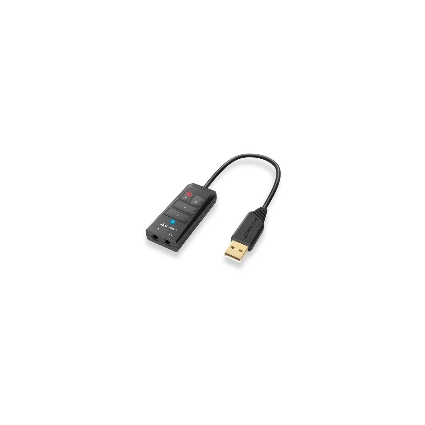 Sharkoon SB2 - USB 7.1 External Sound Card Adapter - Black, 16-bit/48kHz, 93 dB SNR — Buy in Cyprus with Fast Delivery