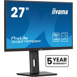 iiyama ProLite XUB2797QSN-B2 - 27" QHD IPS 100Hz 1ms USB-C 65W Dock - Black (Boxed) — Buy in Cyprus with Fast Delivery