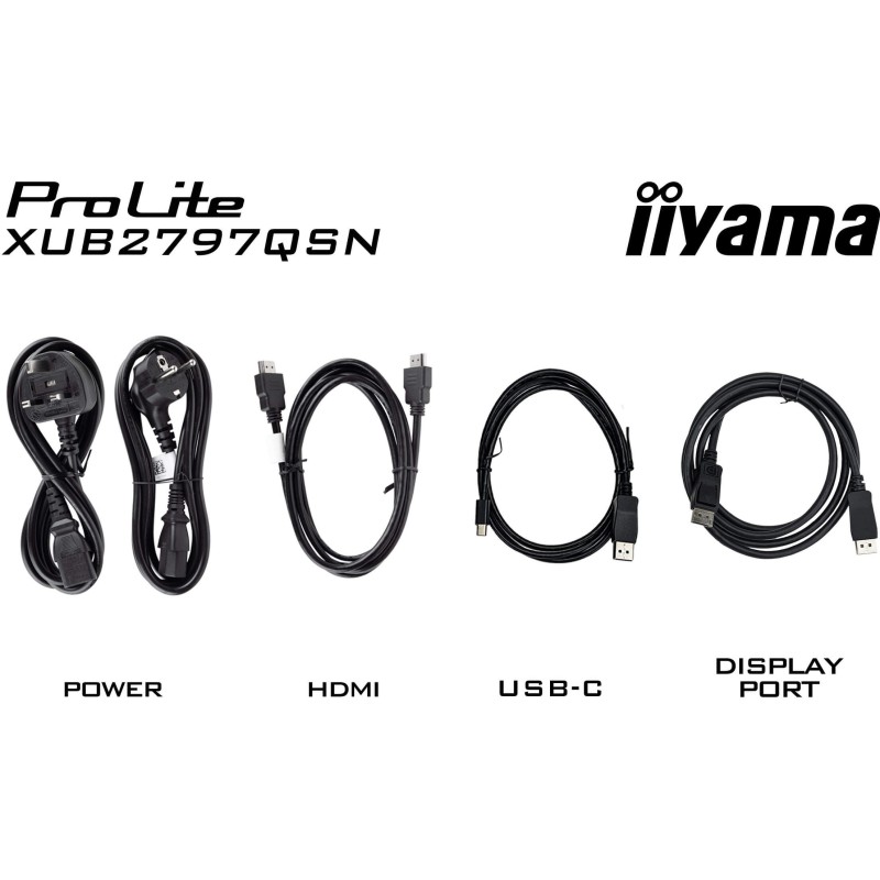 Buy iiyama ProLite XUB2797QSN-B2 - 27" QHD (2560x1440) IPS 100Hz 1ms, USB-C 65W ... in Cyprus, Nicosia, Limassol, Larnaka, Pafos