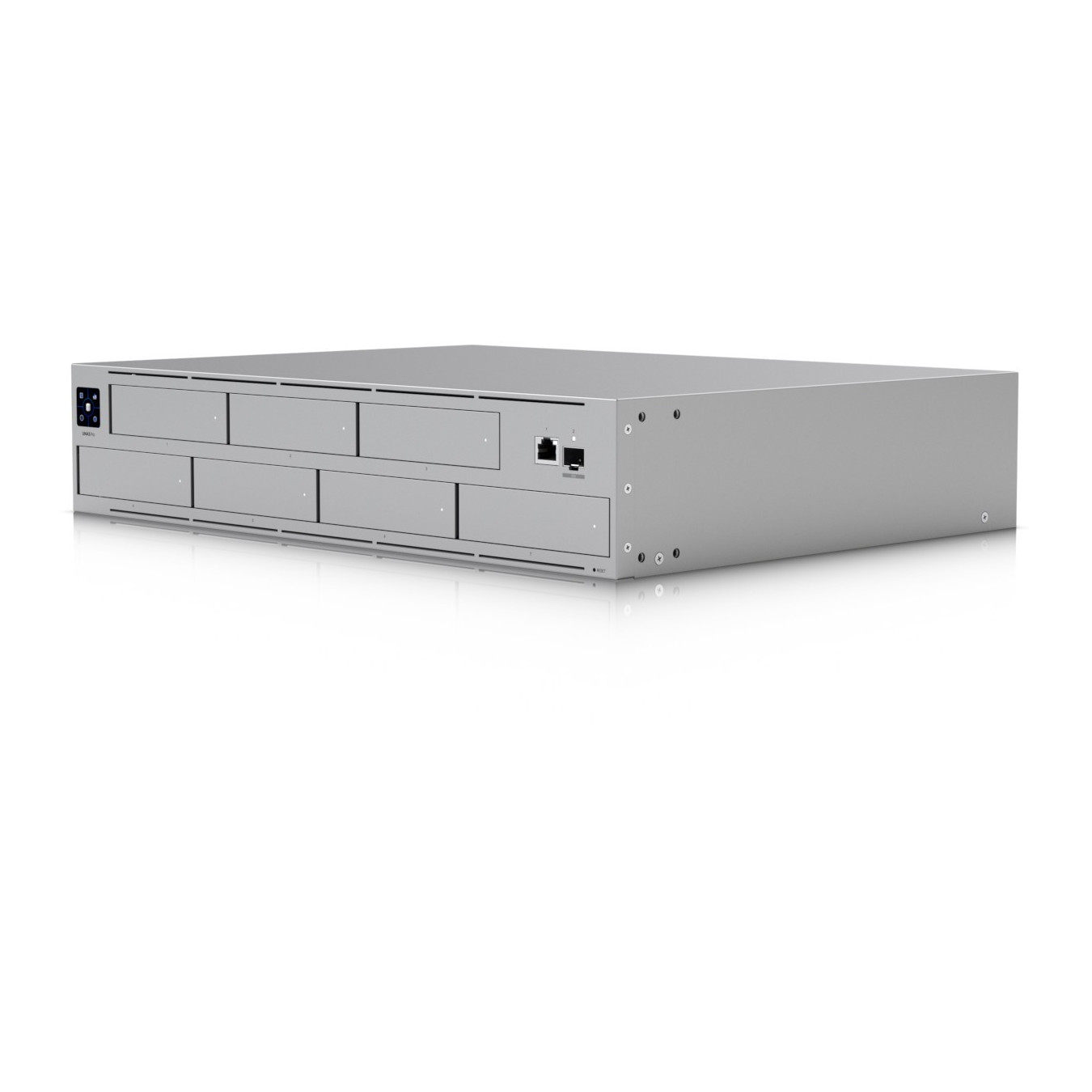 Ubiquiti UNAS‑Pro NAS 7‑Bay - Grey, 8GB RAM, ARM Cortex‑A57 1.7GHz, 1x GbE + 1x SFP+ (10Gb), 2U Rack