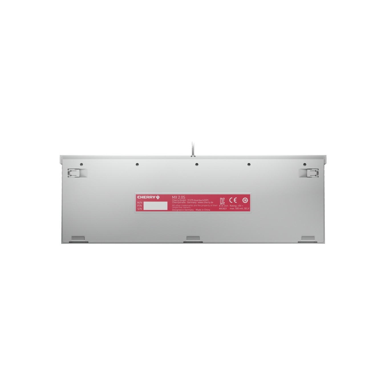 CHERRY MX 2.0S RGB - Wired Mechanical Gaming Keyboard - White, German QWERTZ, Cherry MX Red — Buy in Cyprus with Fast Delivery