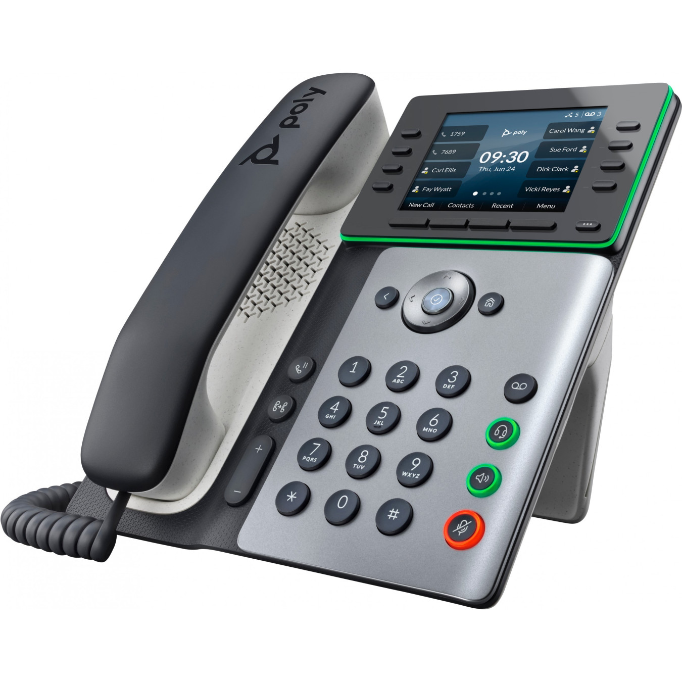 Poly Edge E320 - IP Desk Phone E320 - Black, 8-line, Gigabit Ethernet, PoE, Bluetooth 5.0, 3.5" IPS