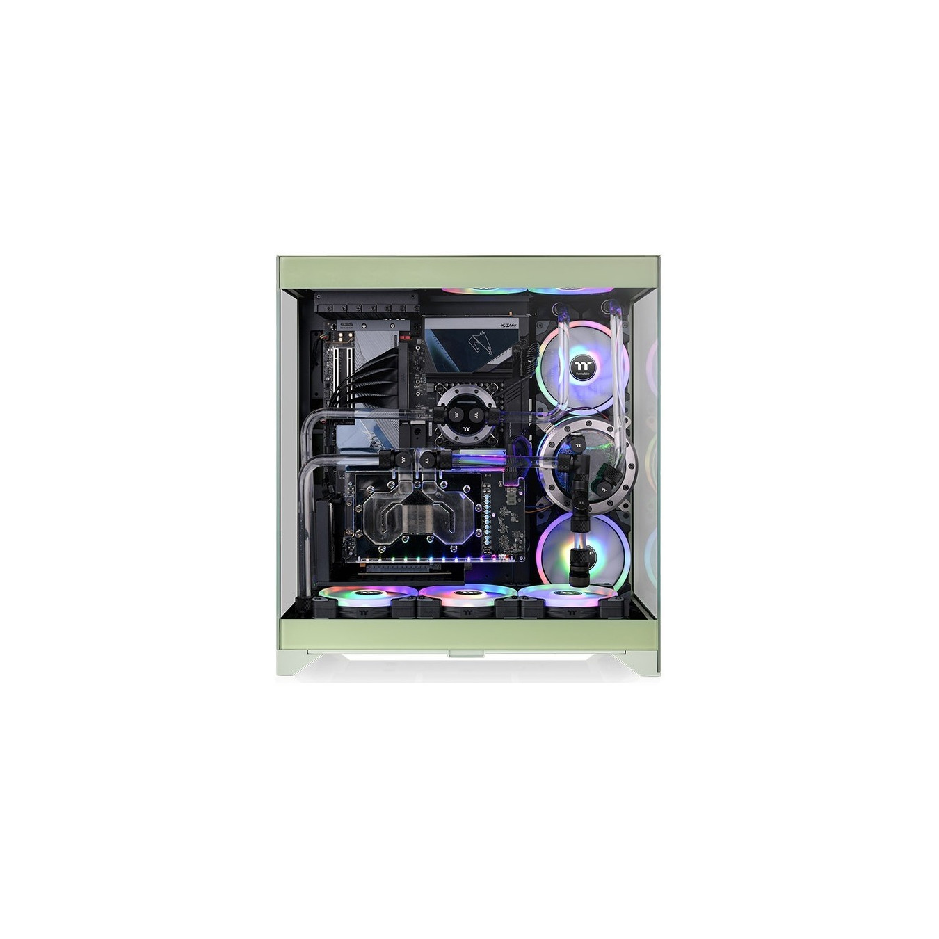 Thermaltake CTE E550 TG - Mid Tower PC Case - Matcha Green, E-ATX/ATX/Micro-ATX/Mini-ITX, USB-C