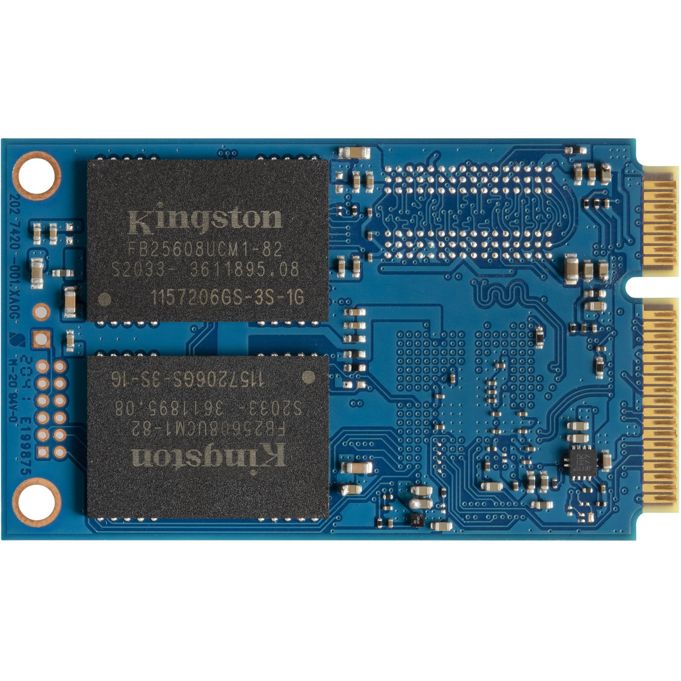 Kingston KC600 - 256GB mSATA SSD - SATA III 6Gb/s, 3D TLC, 550MB/s, Hardware 256-bit AES (TCG Opal)