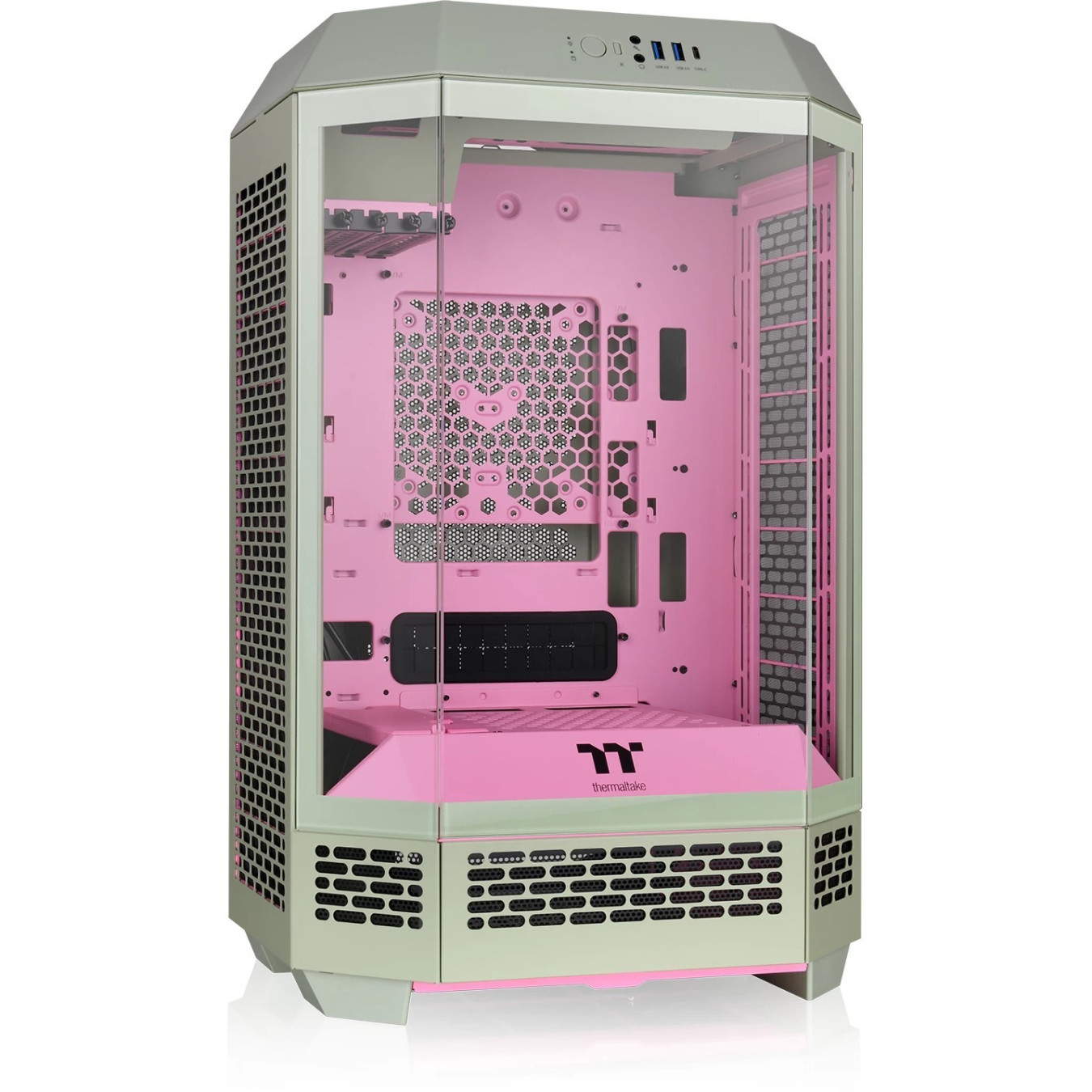 Thermaltake The Tower 300 TG - Micro-ATX/Mini-ITX Micro Tower PC Case - Plum (SPCC) — Buy in Cyprus with Fast Delivery