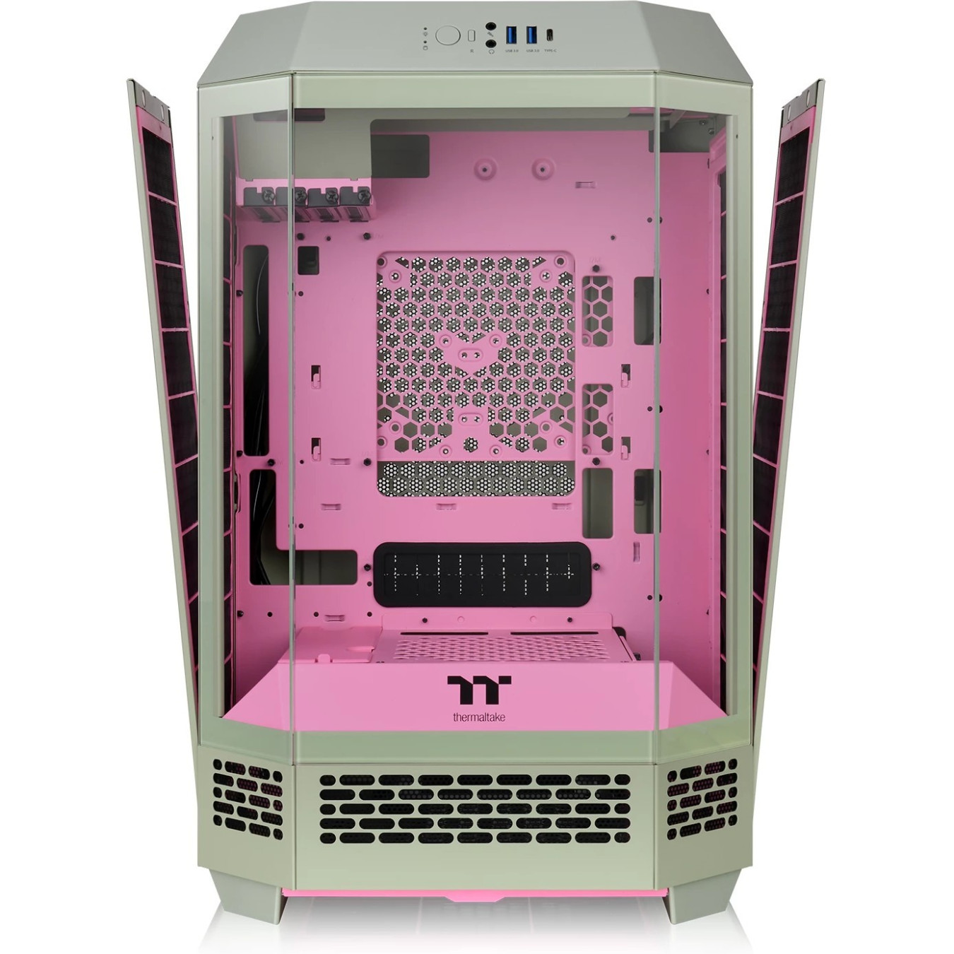 Thermaltake The Tower 300 TG - Micro-ATX/Mini-ITX Micro Tower PC Case - Plum (SPCC) — Buy in Cyprus with Fast Delivery