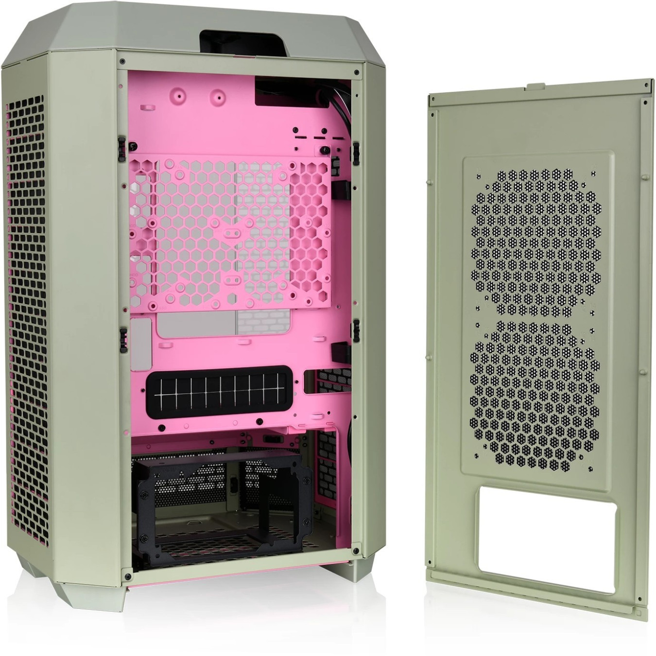 Thermaltake The Tower 300 TG - Micro-ATX/Mini-ITX Micro Tower PC Case - Plum (SPCC) — Buy in Cyprus with Fast Delivery