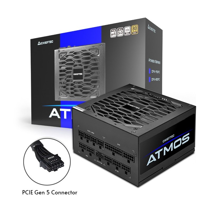 Buy Chieftec ATMOS Series - 850W - Fully-Modular ATX 3.0 PSU, 80 PLUS Gold, Black in Cyprus, Nicosia, Limassol, Larnaka, Pafos