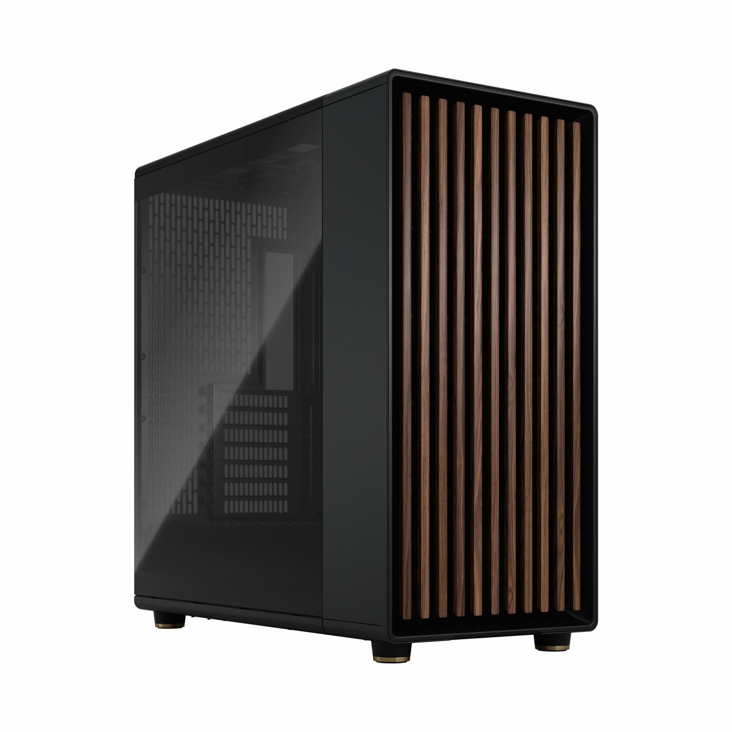 Fractal Design North XL Mid Tower PC Case - Charcoal Black, Tempered Glass & Wood, E-ATX/ATX Compatible