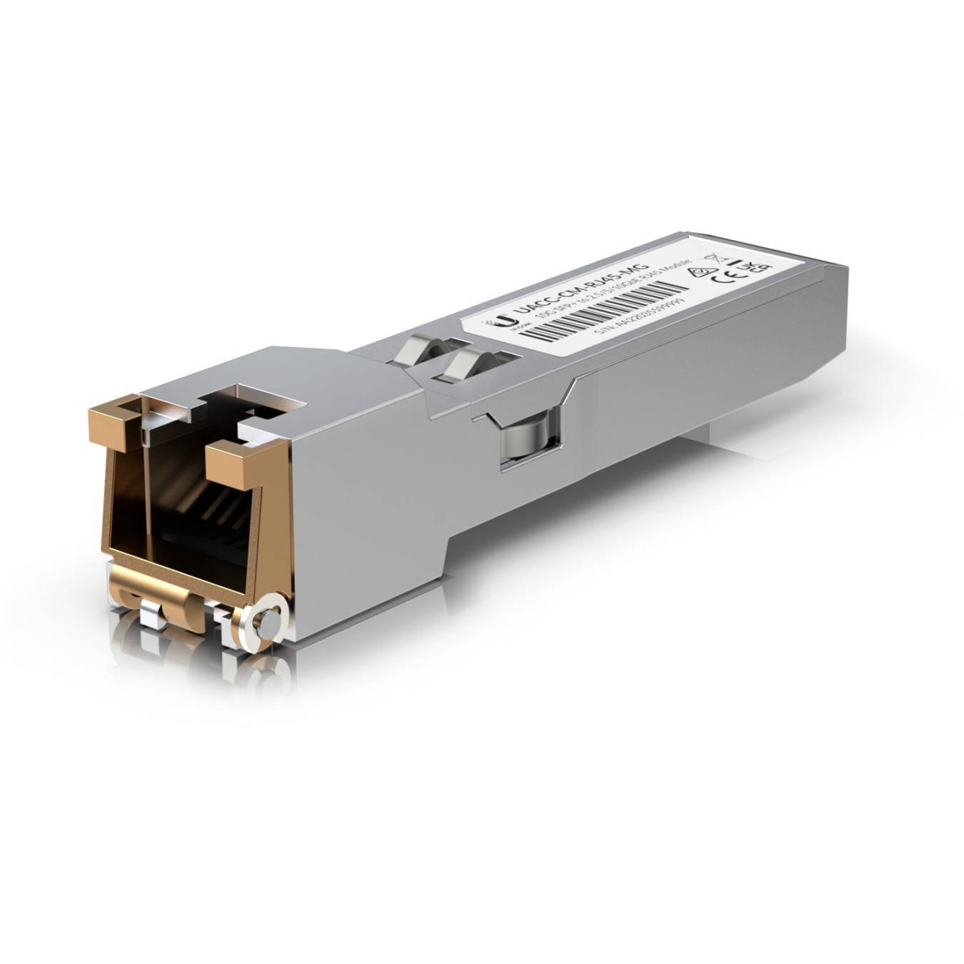Ubiquiti UACC-CM-RJ45-MG - 10G SFP+ RJ45 Copper Transceiver, Copper/Stainless Steel, 10Gbps, 100m