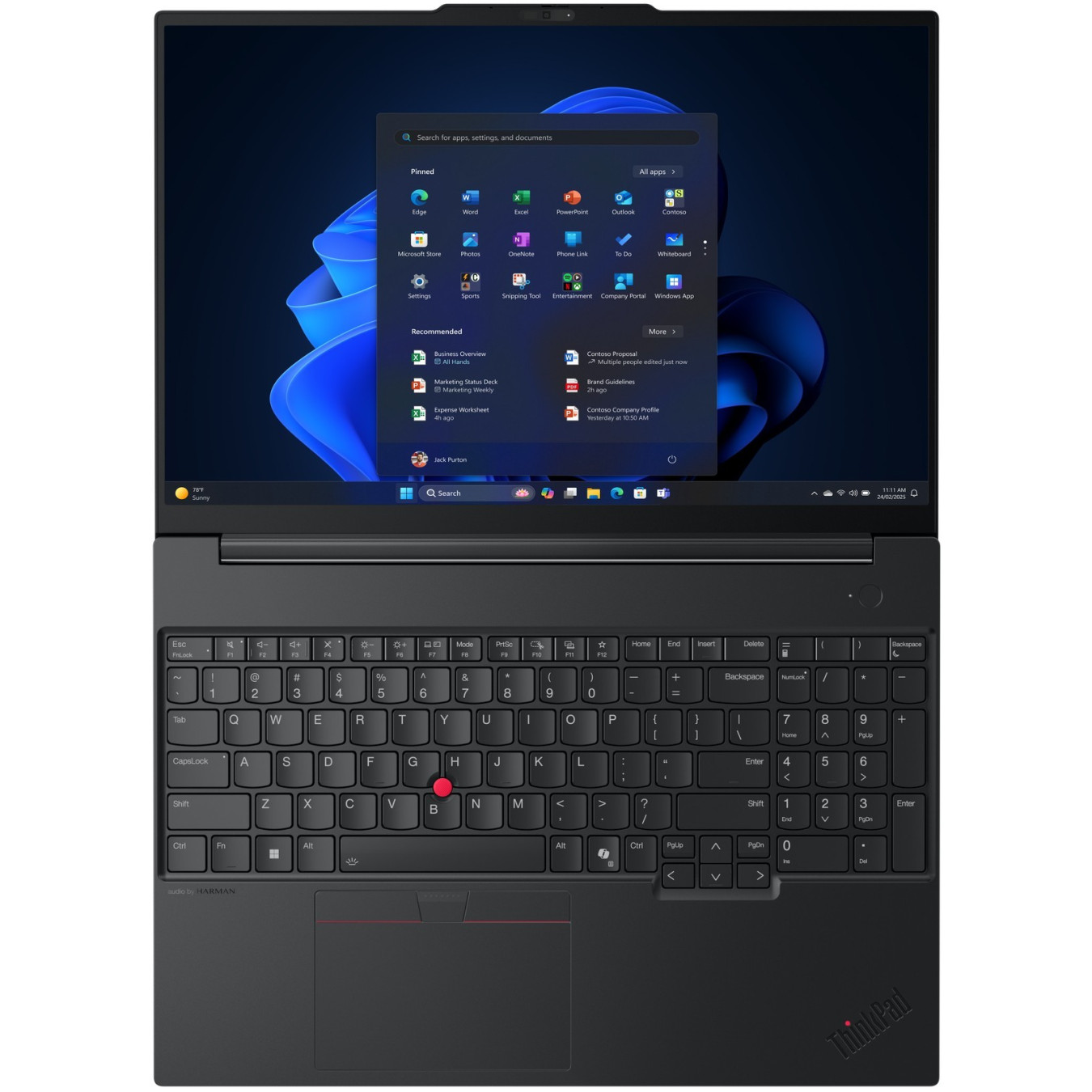 Lenovo ThinkPad E16 Gen 3 - 255H - Black, 16" WQXGA, Intel Core Ultra 7, 32GB RAM, 1TB SSD, Windows 11 Pro
