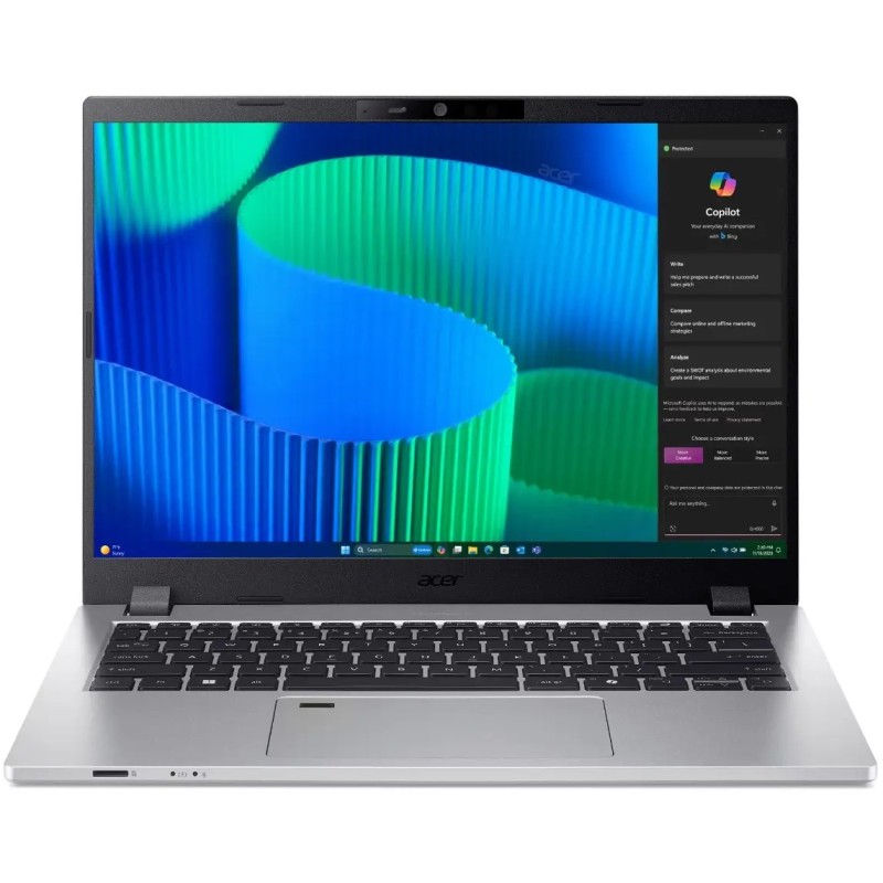 Buy Acer TravelMate P2 - TMP214-56-TCO-54AL - Pure Silver, 14" WUXGA IPS, Intel ... in Cyprus, Nicosia, Limassol, Larnaka, Pafos