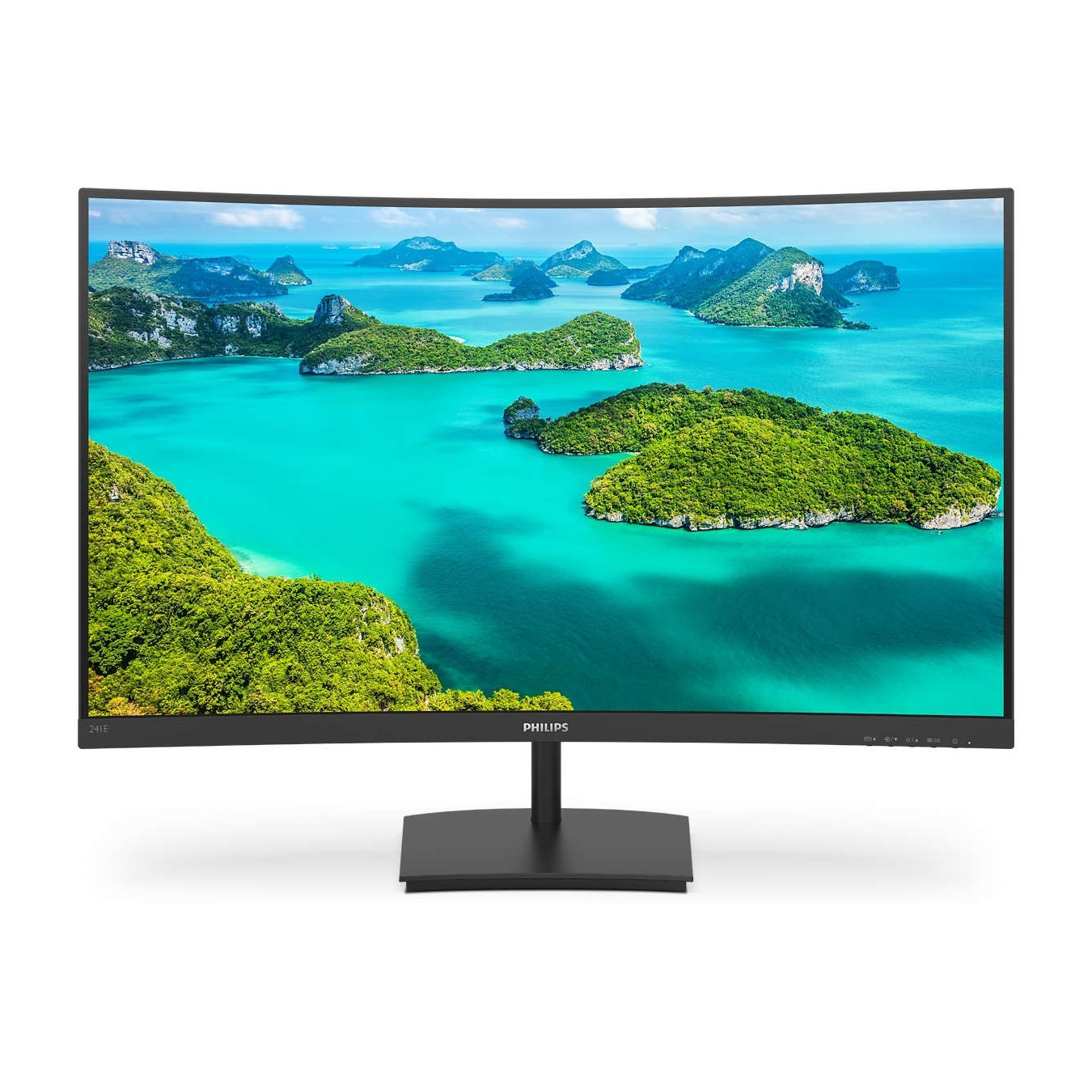 Philips 241E1SC - 23.6 inches (59.9 cm) Curved VA Monitor, Full HD 1920x1080, 75Hz, 4ms, 1500R, Black