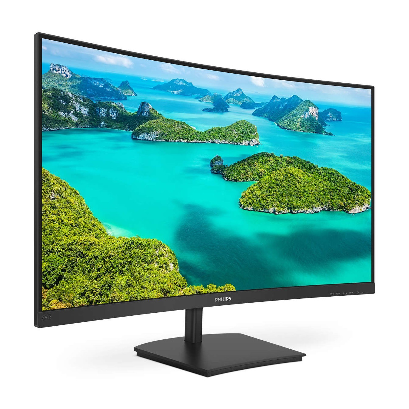 Philips 241E1SC - 23.6 inches (59.9 cm) Curved VA Monitor, Full HD 1920x1080, 75Hz, 4ms, 1500R, Black