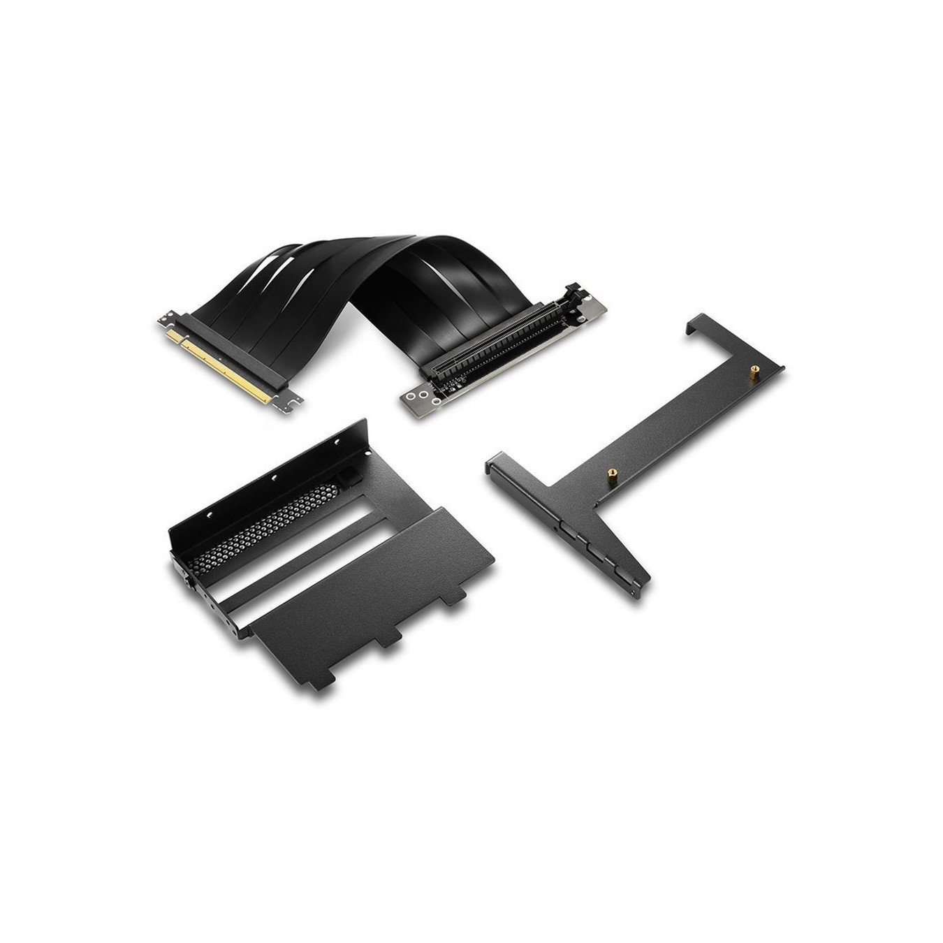 Sharkoon Angled PCIe 4.0 Riser Cable - REV300 Compatible - Black, 17 cm, PCIe x16 — Buy in Cyprus with Fast Delivery