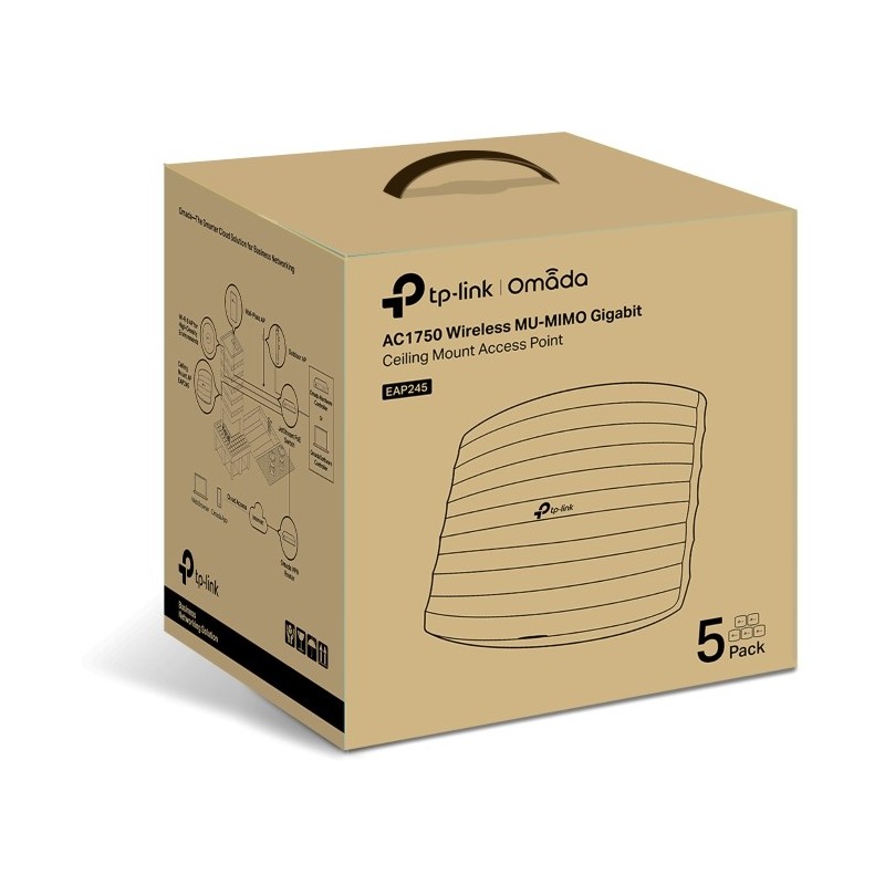 Buy TP-Link Omada EAP245 V3 - Dual-Band Wi‑Fi 5 AC1750 Access Point, White, MU... in Cyprus, Nicosia, Limassol, Larnaka, Pafos