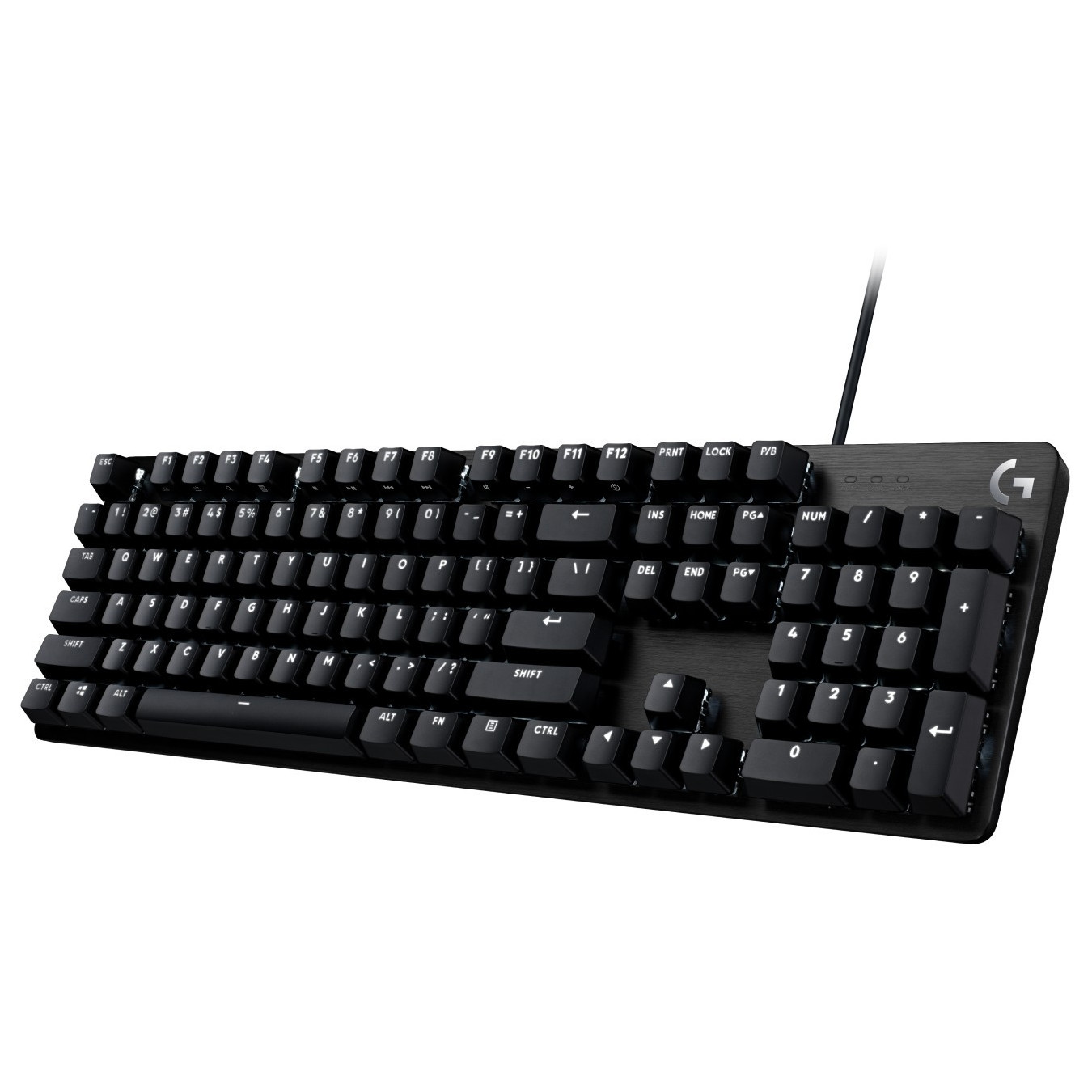 Logitech G413 SE - US Layout - Mechanical Tactile Gaming Keyboard, White LED, Black, Wired USB, PBT Keycaps
