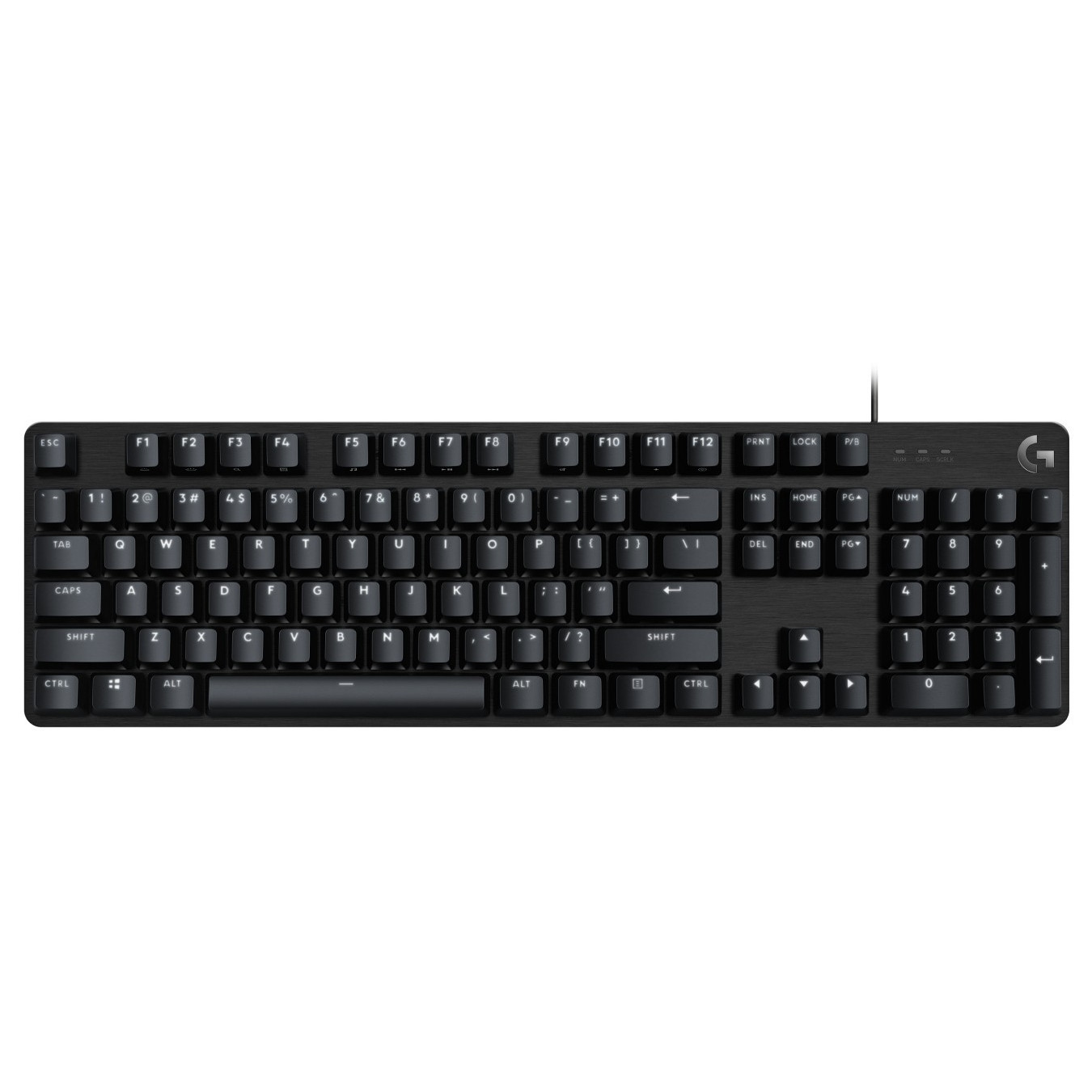 Logitech G413 SE - US Layout - Mechanical Tactile Gaming Keyboard, White LED, Black, Wired USB, PBT Keycaps