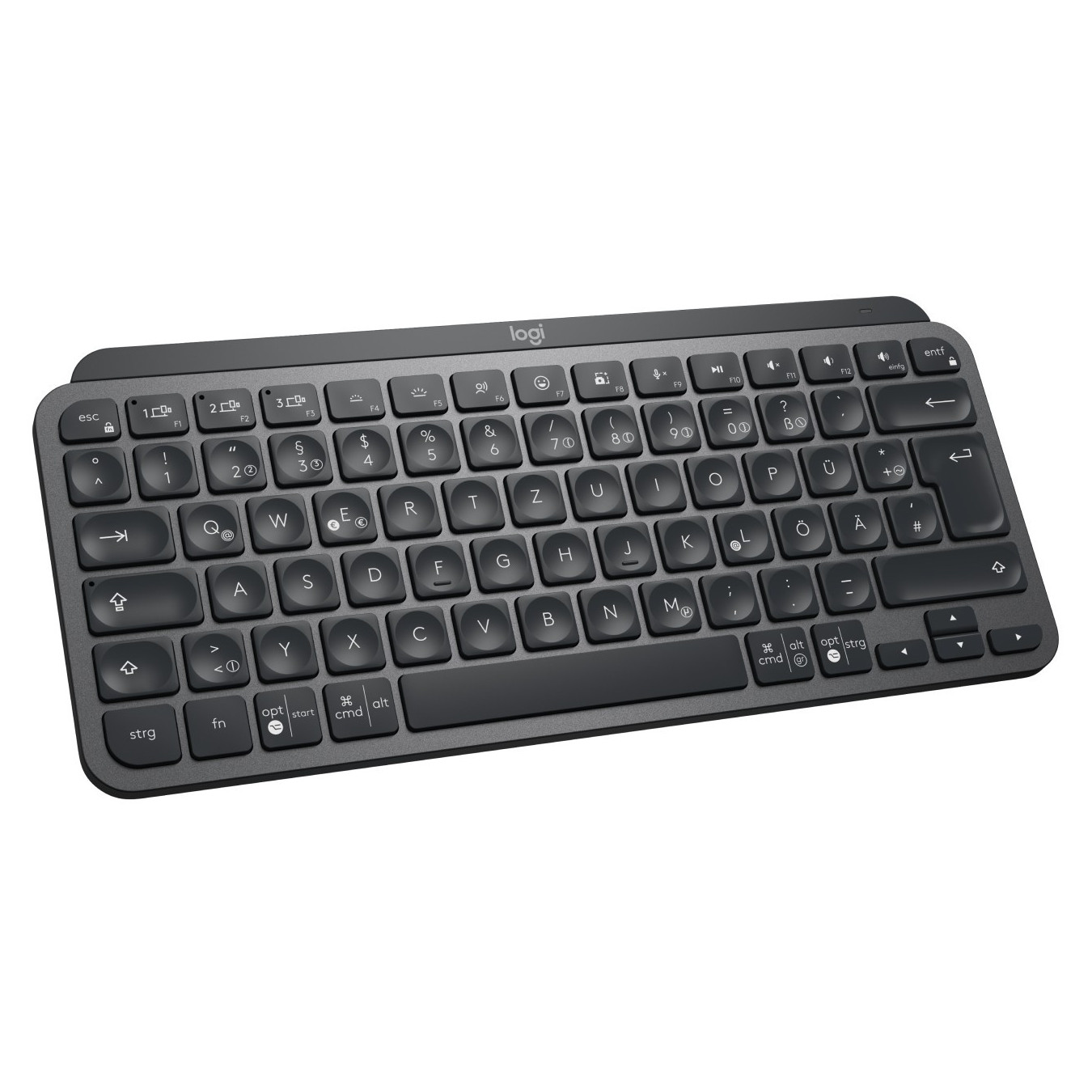 Logitech MX Keys Mini for Business - Graphite - Compact Wireless (Bluetooth & 2.4GHz), LED Backlight, German QWERTZ