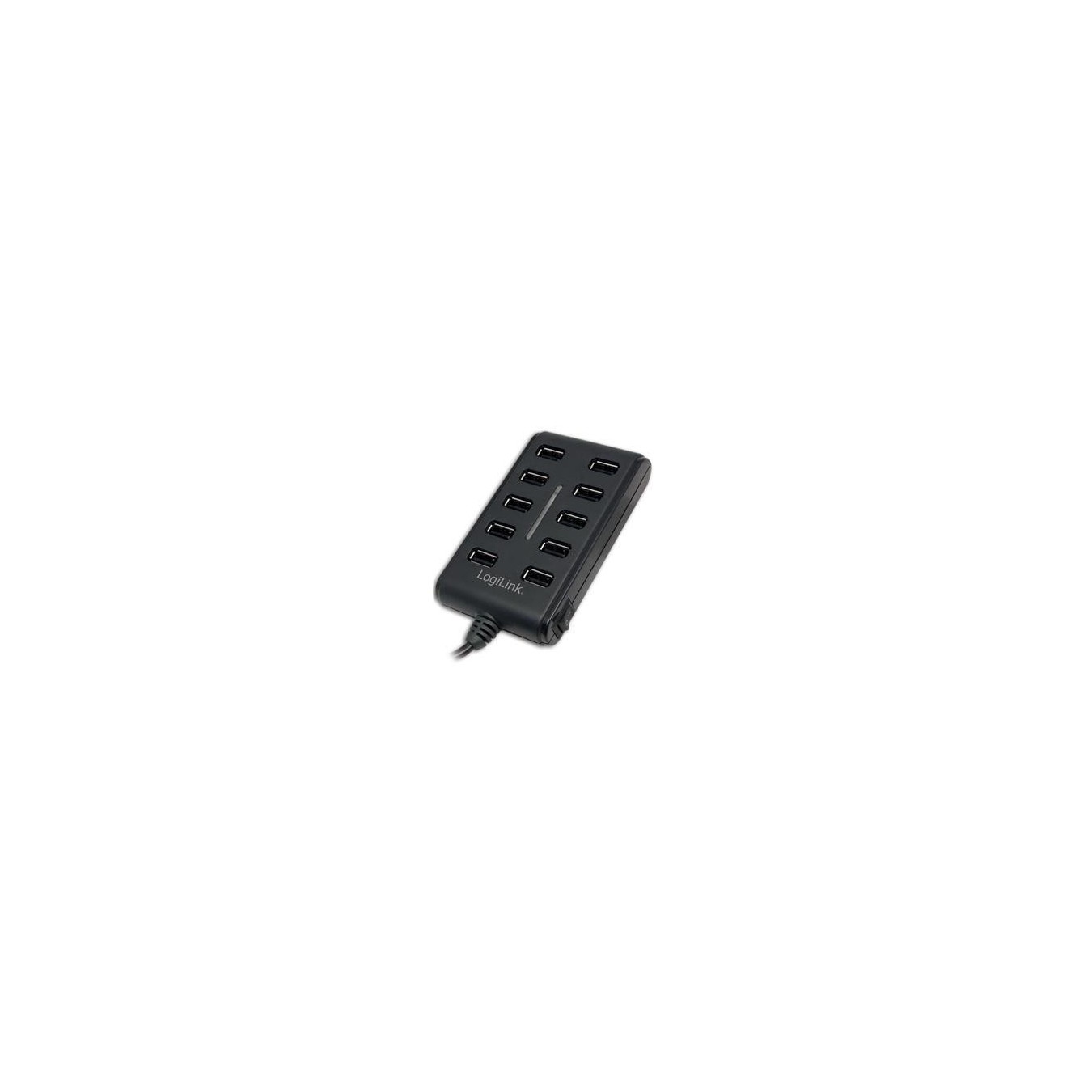 LogiLink 10-Port USB 2.0 Hub - 3.5A Powered, On/Off Switches, LED Status, Windows & Mac Compatible