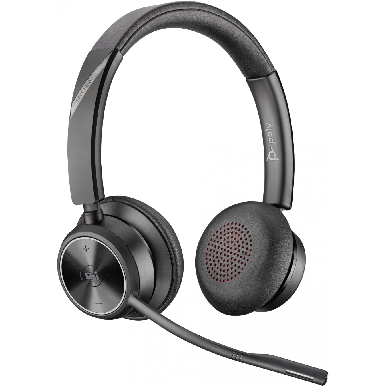 Poly Savi 7320-M Headset - Savi 7320-M - Black, DECT 1880-1900 MHz, USB-A, Stereo, Teams-certified