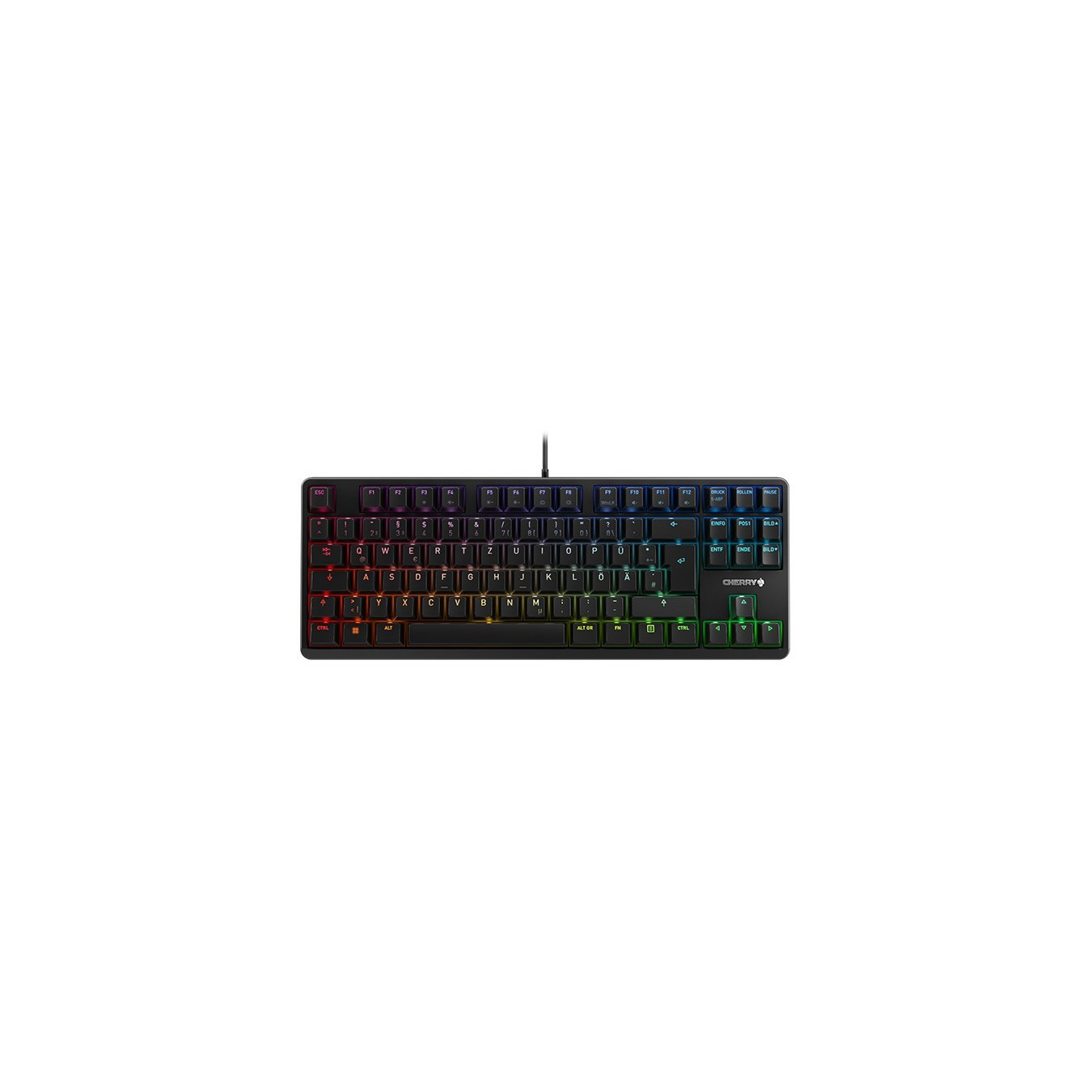Cherry G80-3000N RGB TKL - Mechanical TKL Keyboard - Cherry MX Silent Red, German QWERTZ, Black, RGB Backlight