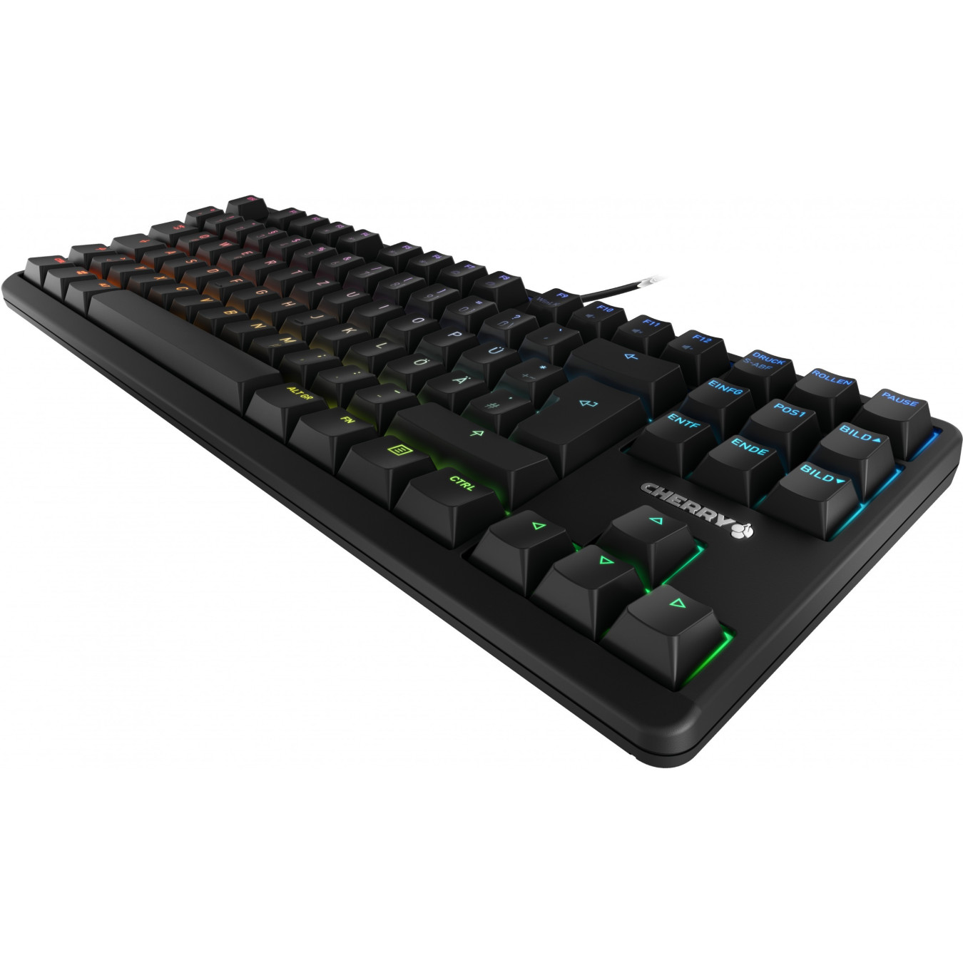 Cherry G80-3000N RGB TKL - Mechanical TKL Keyboard - Cherry MX Silent Red, German QWERTZ, Black, RGB Backlight