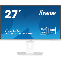 iiyama G-MASTER XUB2797QSN-W2 - 27\" QHD IPS Monitor, USB-C Dock 65W, HDMI 2.0 & DP1.4, White