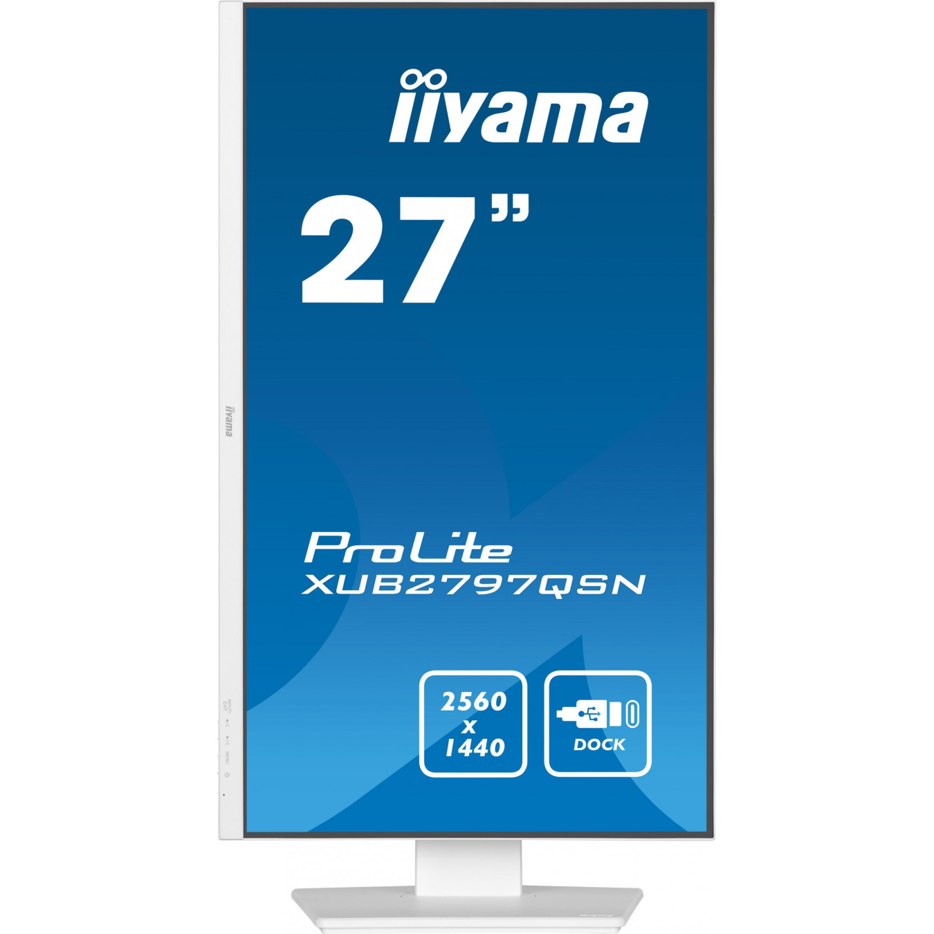 iiyama G-MASTER XUB2797QSN-W2 - 27\" QHD IPS Monitor, USB-C Dock 65W, HDMI 2.0 & DP1.4, White