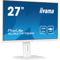 iiyama G-MASTER XUB2797QSN-W2 - 27\" QHD IPS Monitor, USB-C Dock 65W, HDMI 2.0 & DP1.4, White