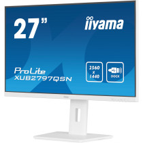 iiyama G-MASTER XUB2797QSN-W2 - 27\" QHD IPS Monitor, USB-C Dock 65W, HDMI 2.0 & DP1.4, White